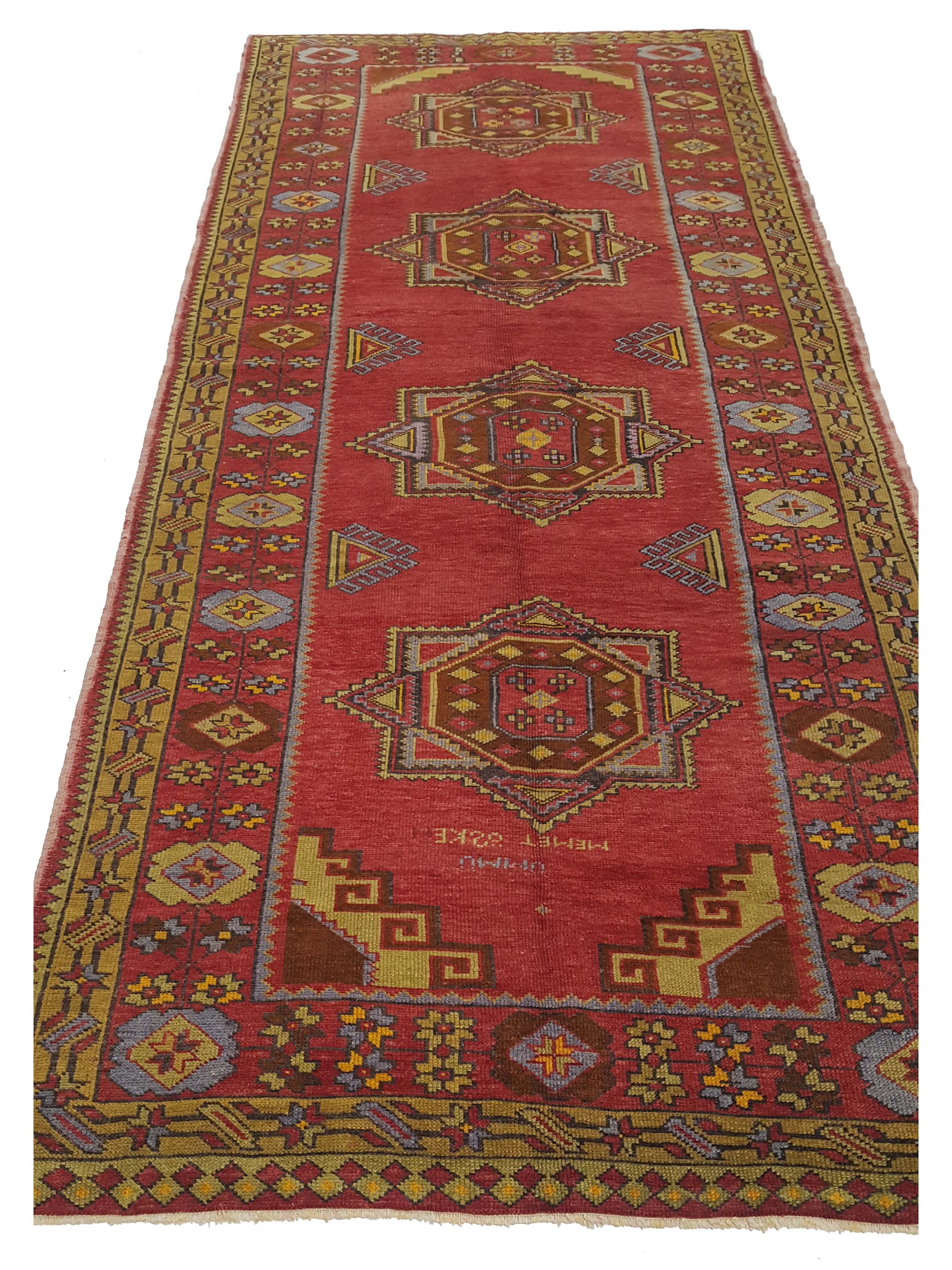 Anatolian Hand Knotted Orange 4x11 - Image 2 of 5