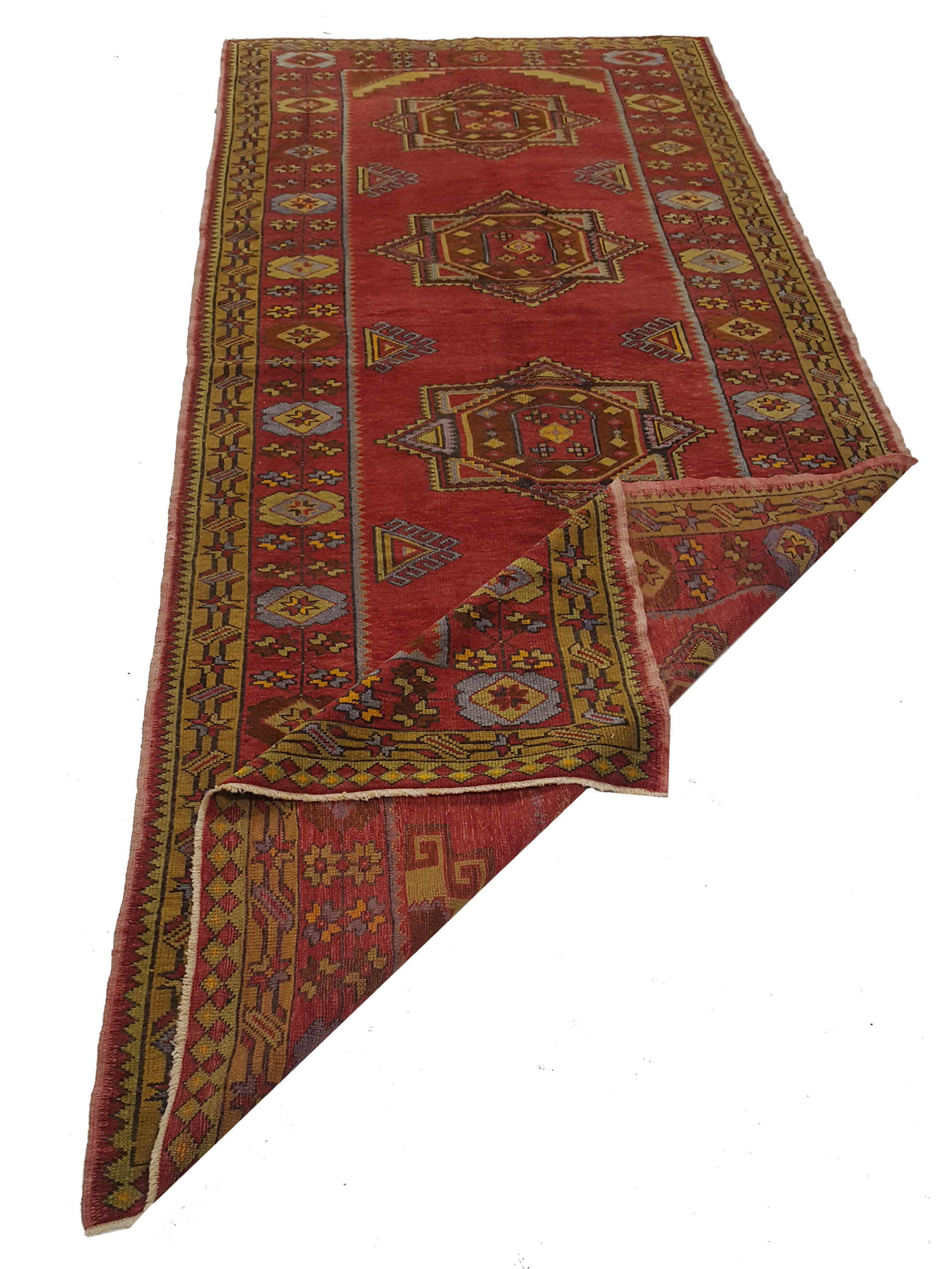 Anatolian Hand Knotted Orange 4x11 - Image 3 of 5