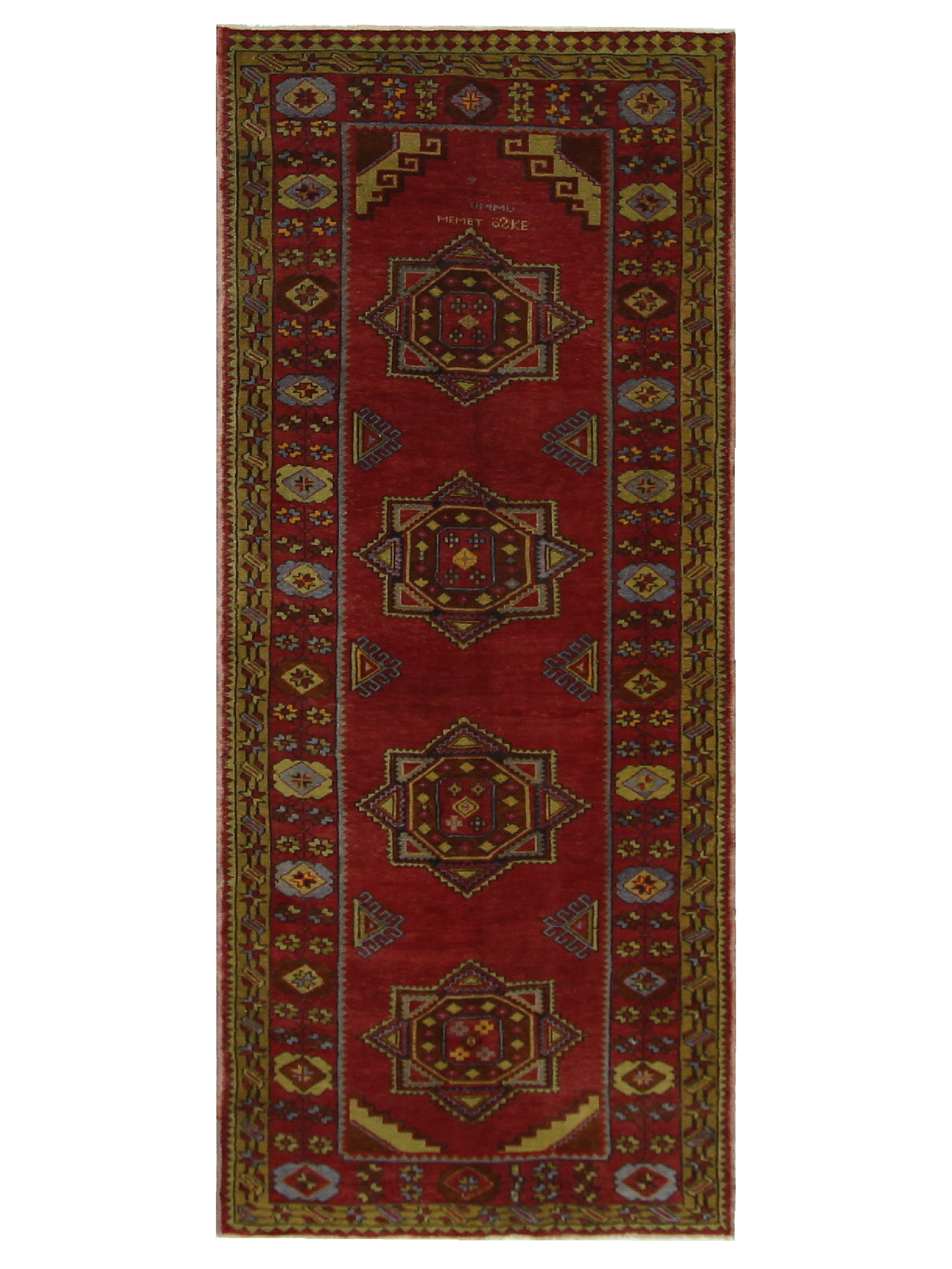 Anatolian Hand Knotted Orange 4x11
