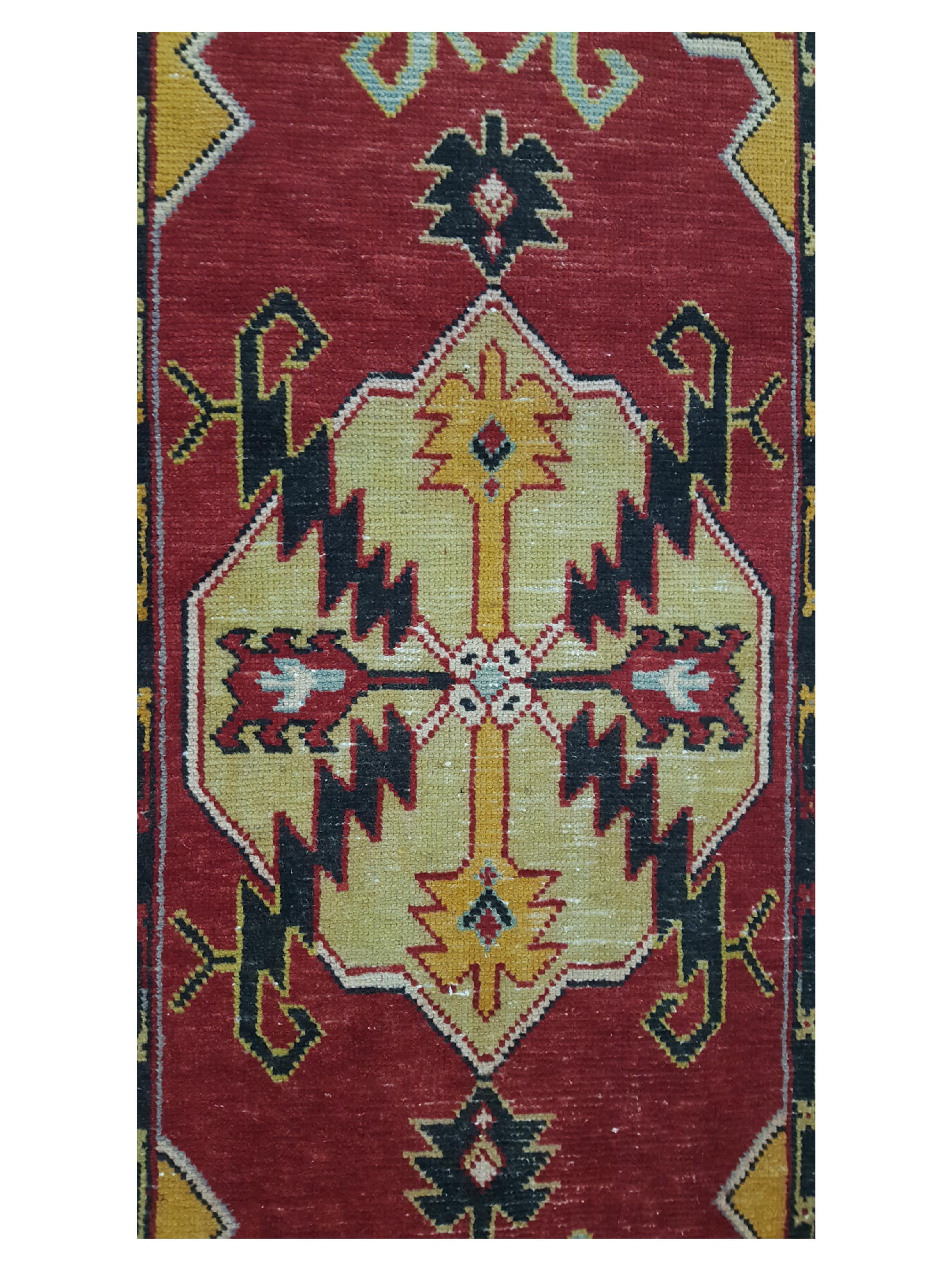 Anatolian Hand Knotted Red 2.6x6 - Image 4 of 5