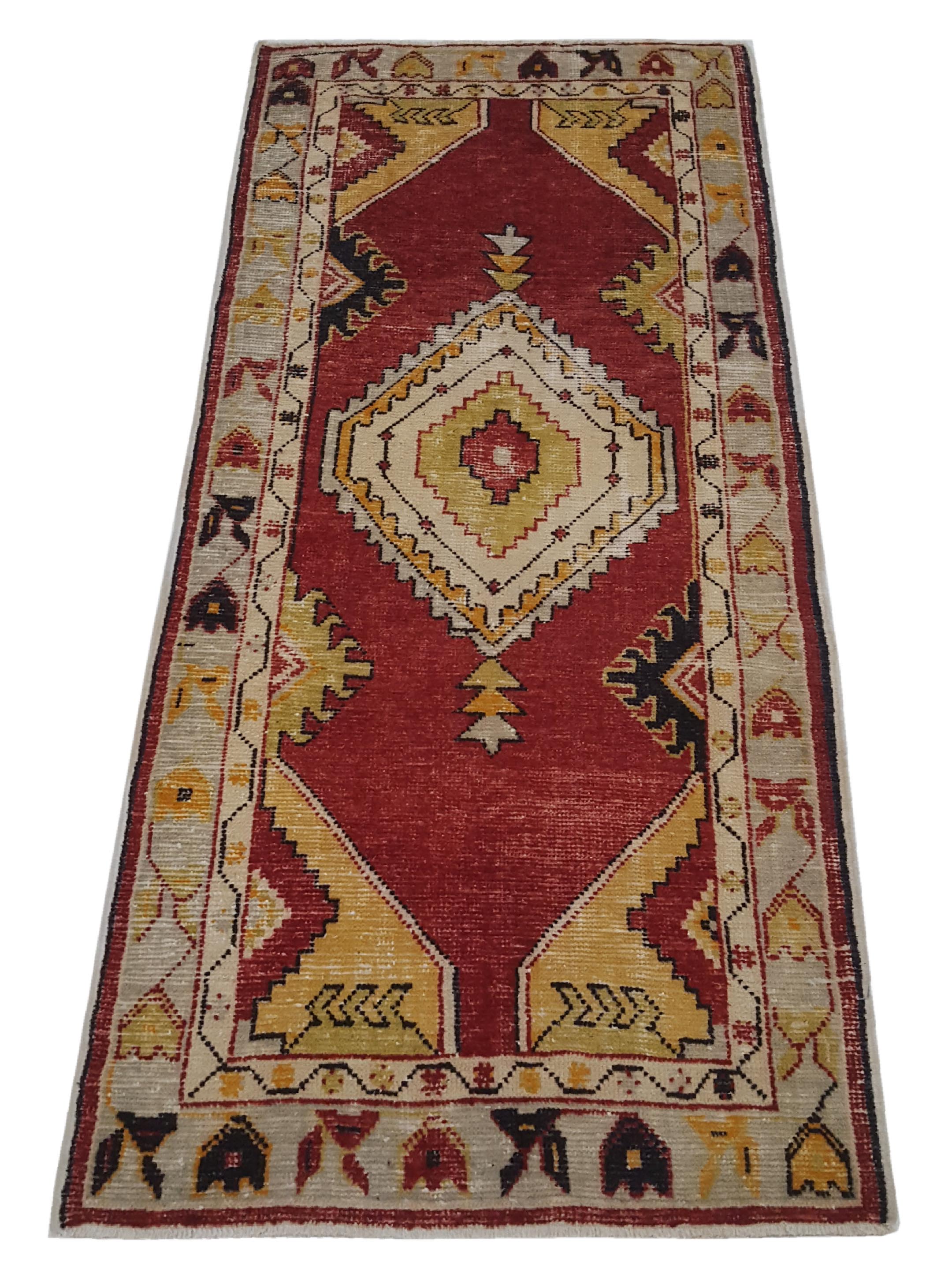 Anatolian Hand Knotted Burgundy 2.6x6 - Image 2 of 4