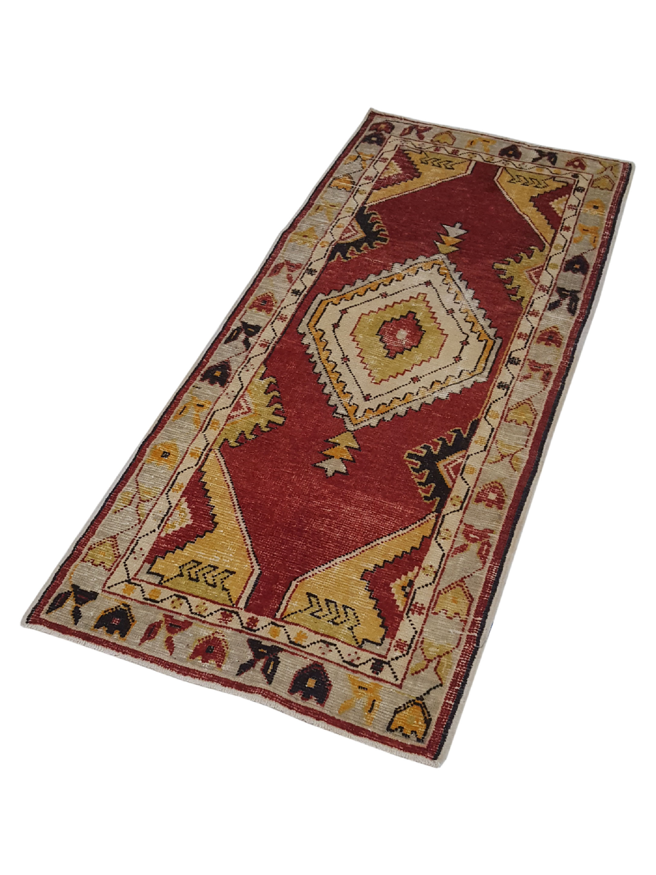 Anatolian Hand Knotted Burgundy 2.6x6 - Image 3 of 4