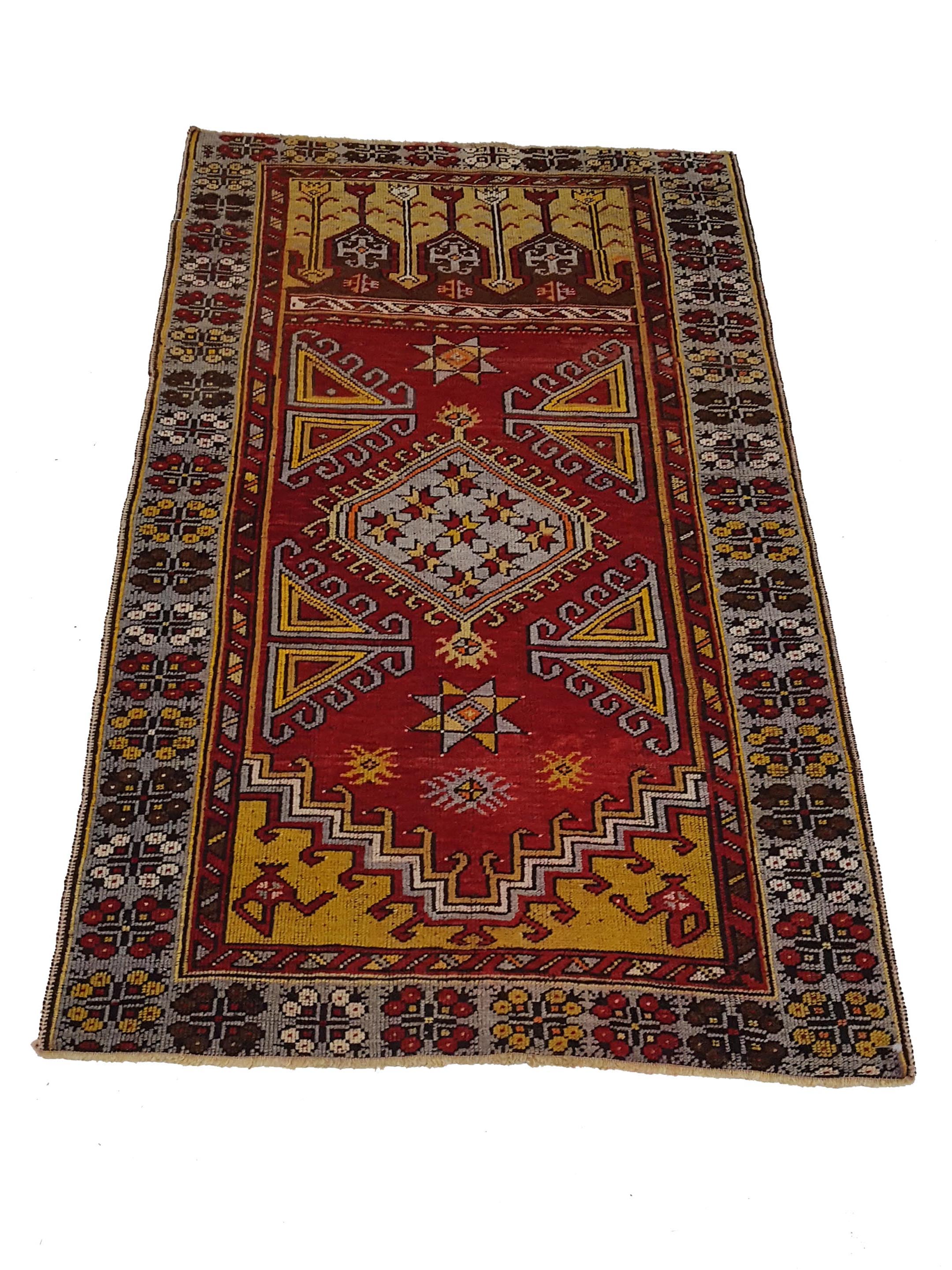 Anatolian Hand Knotted Red 3x5 - Image 2 of 5
