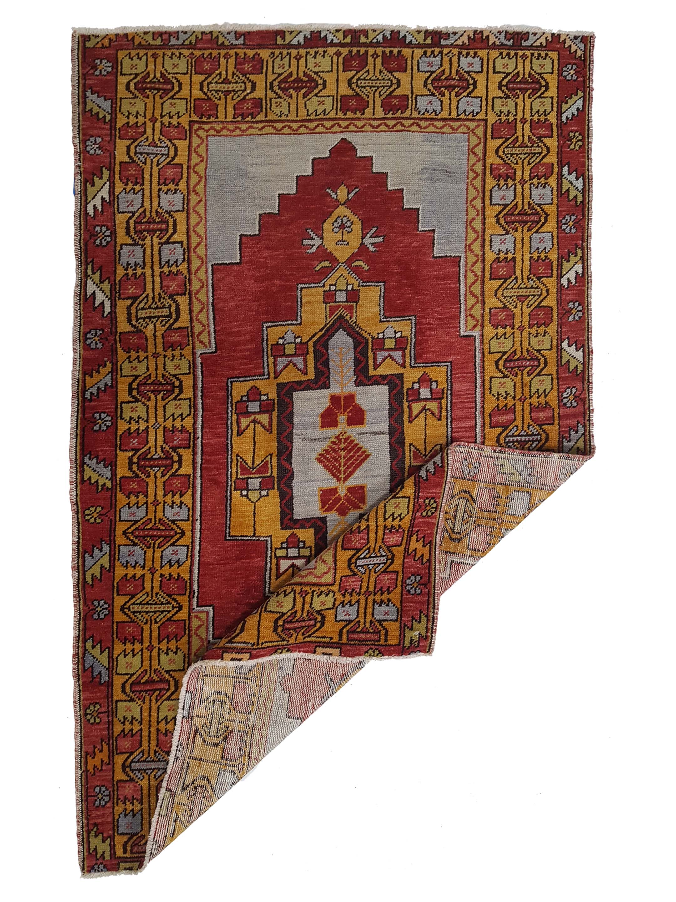 Anatolian Hand Knotted Red 3x5 - Image 2 of 3