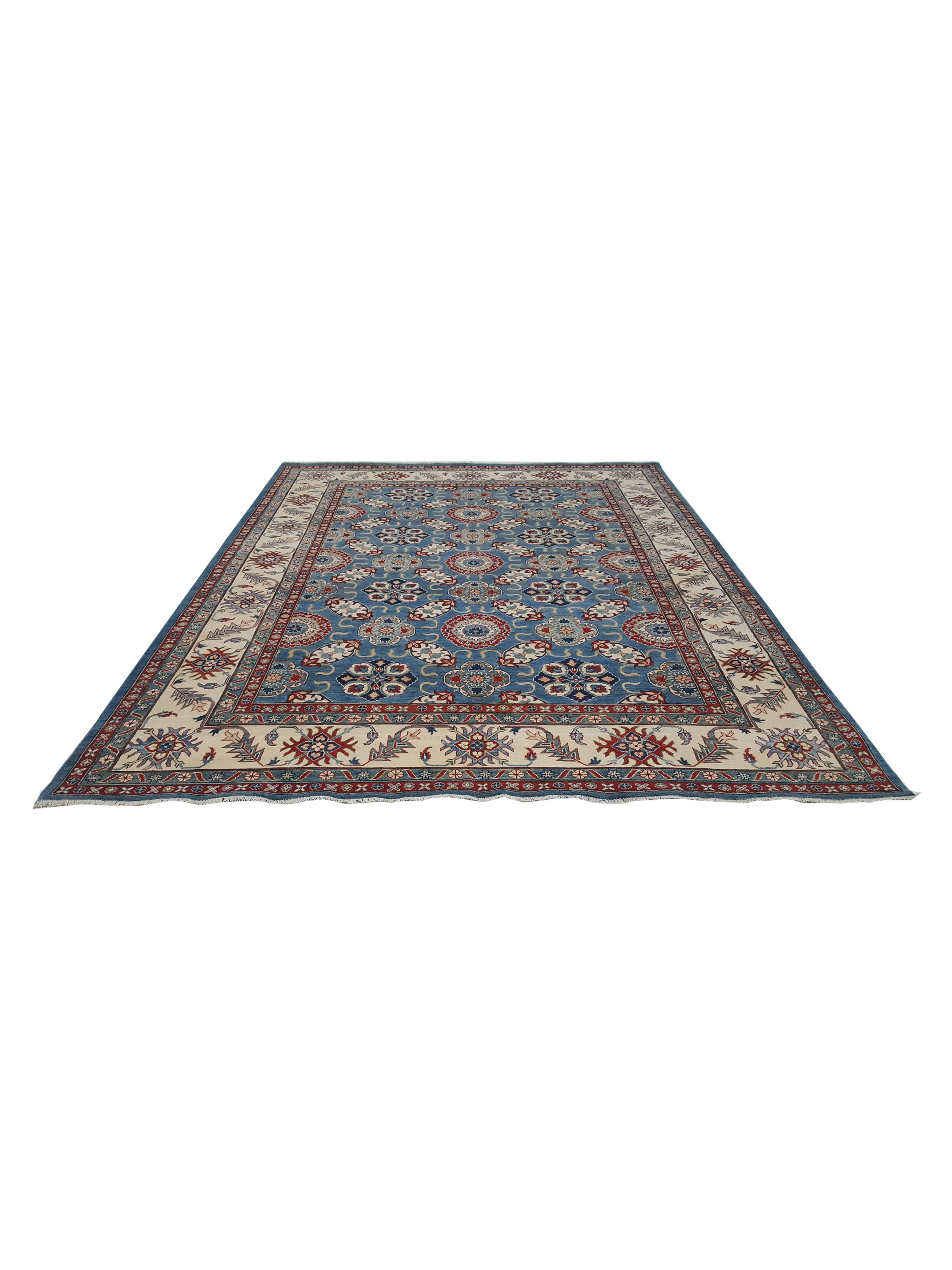 Kazak Hand Knotted Lt.Blue 9x12 - Image 2 of 6