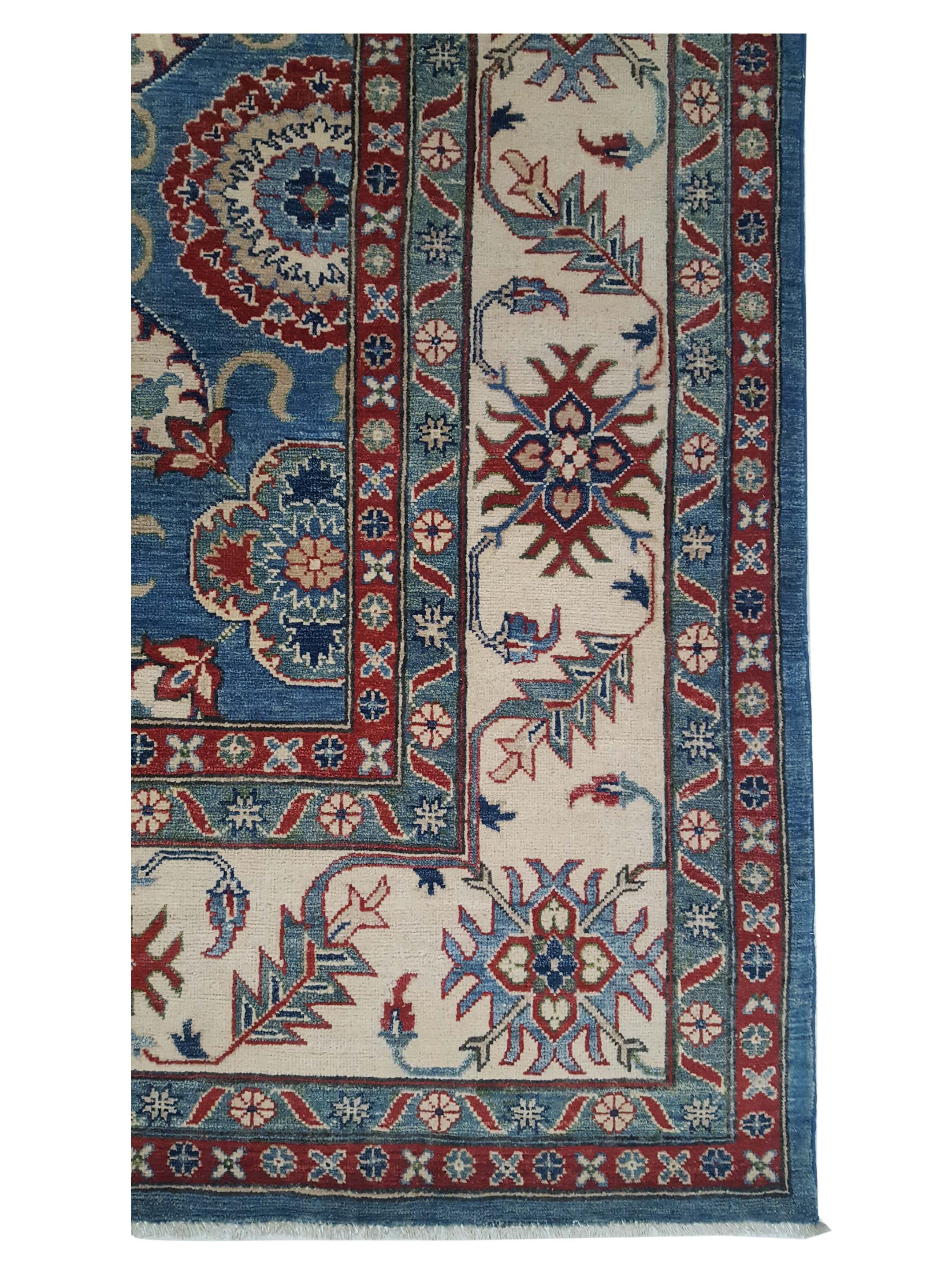 Kazak Hand Knotted Lt.Blue 9x12 - Image 4 of 6