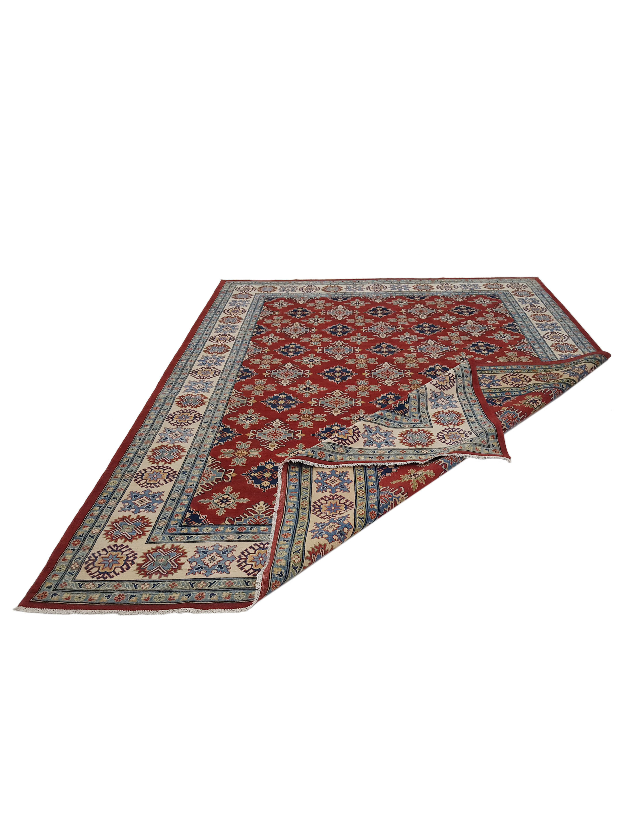 Kazak Hand Knotted Red 10x13 - Image 3 of 6