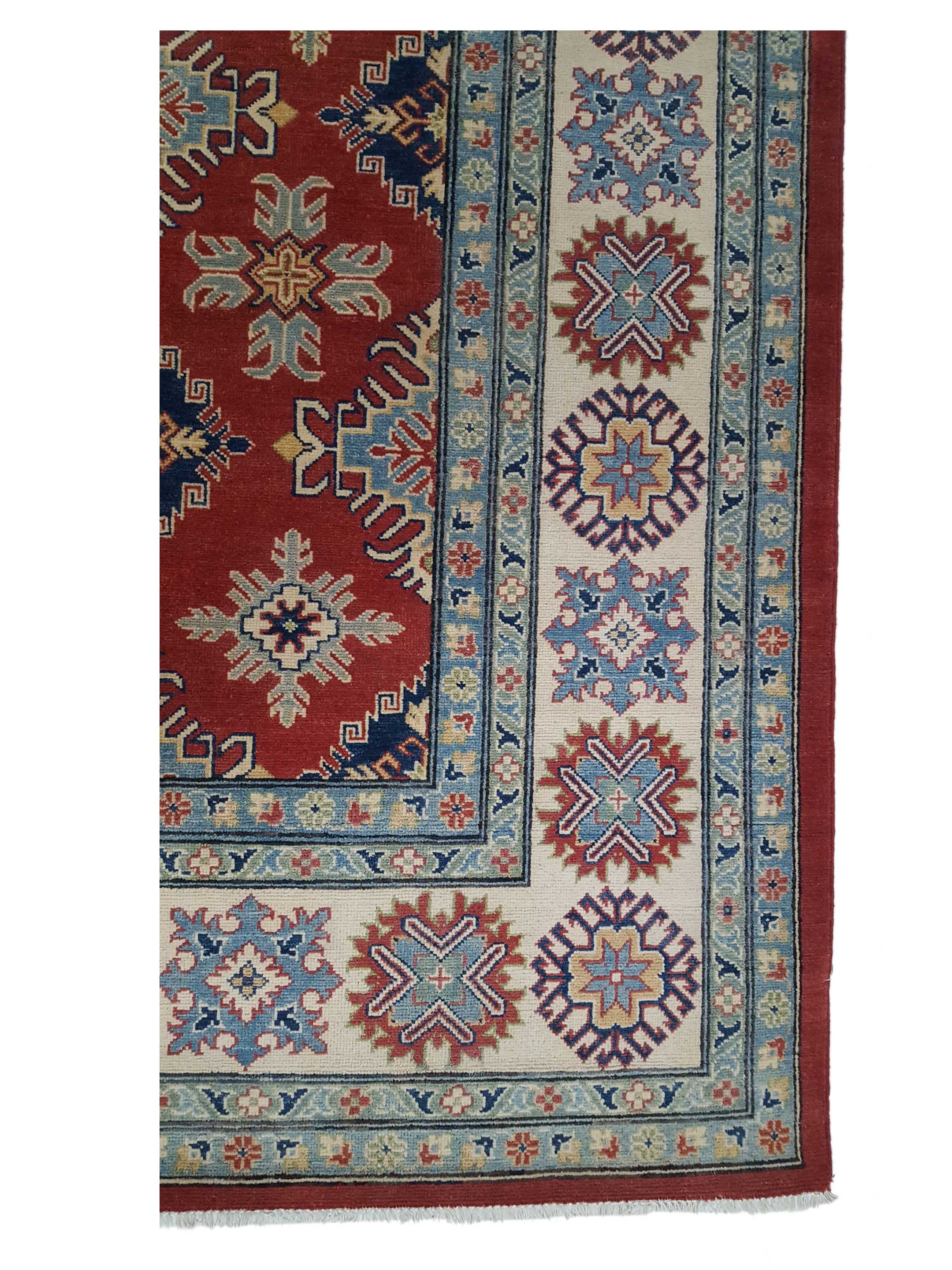 Kazak Hand Knotted Red 10x13 - Image 4 of 6