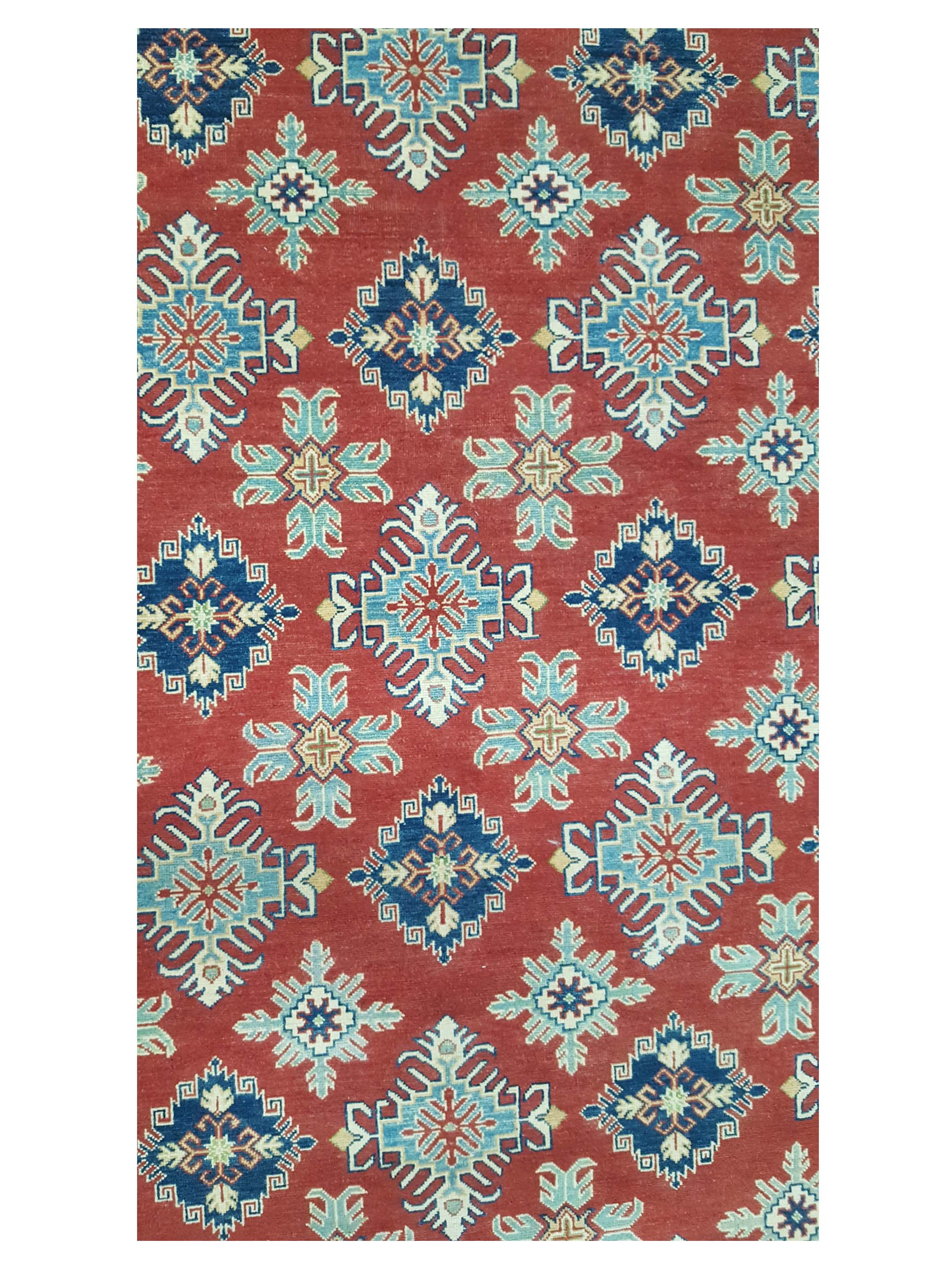 Kazak Hand Knotted Red 10x13 - Image 5 of 6