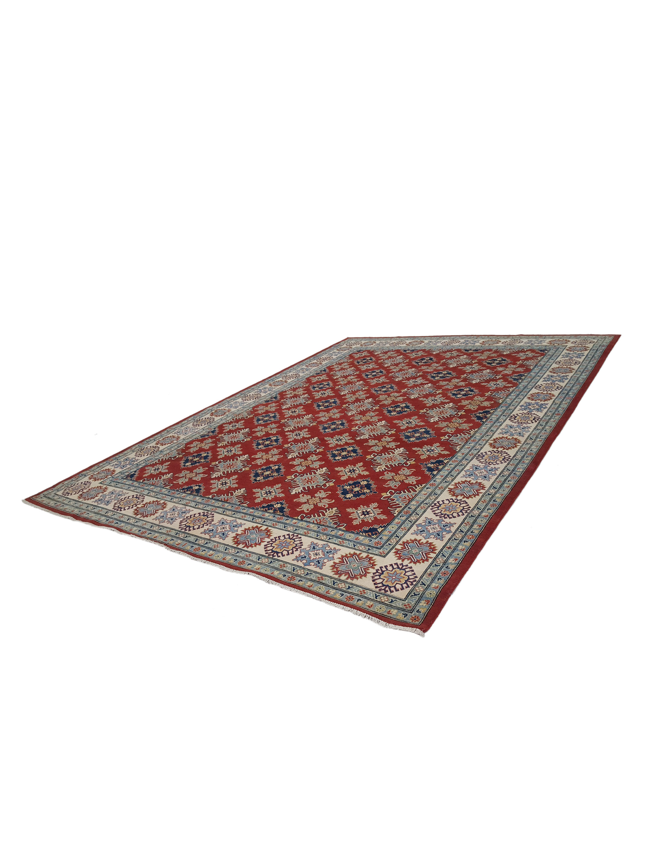 Kazak Hand Knotted Red 10x13 - Image 6 of 6