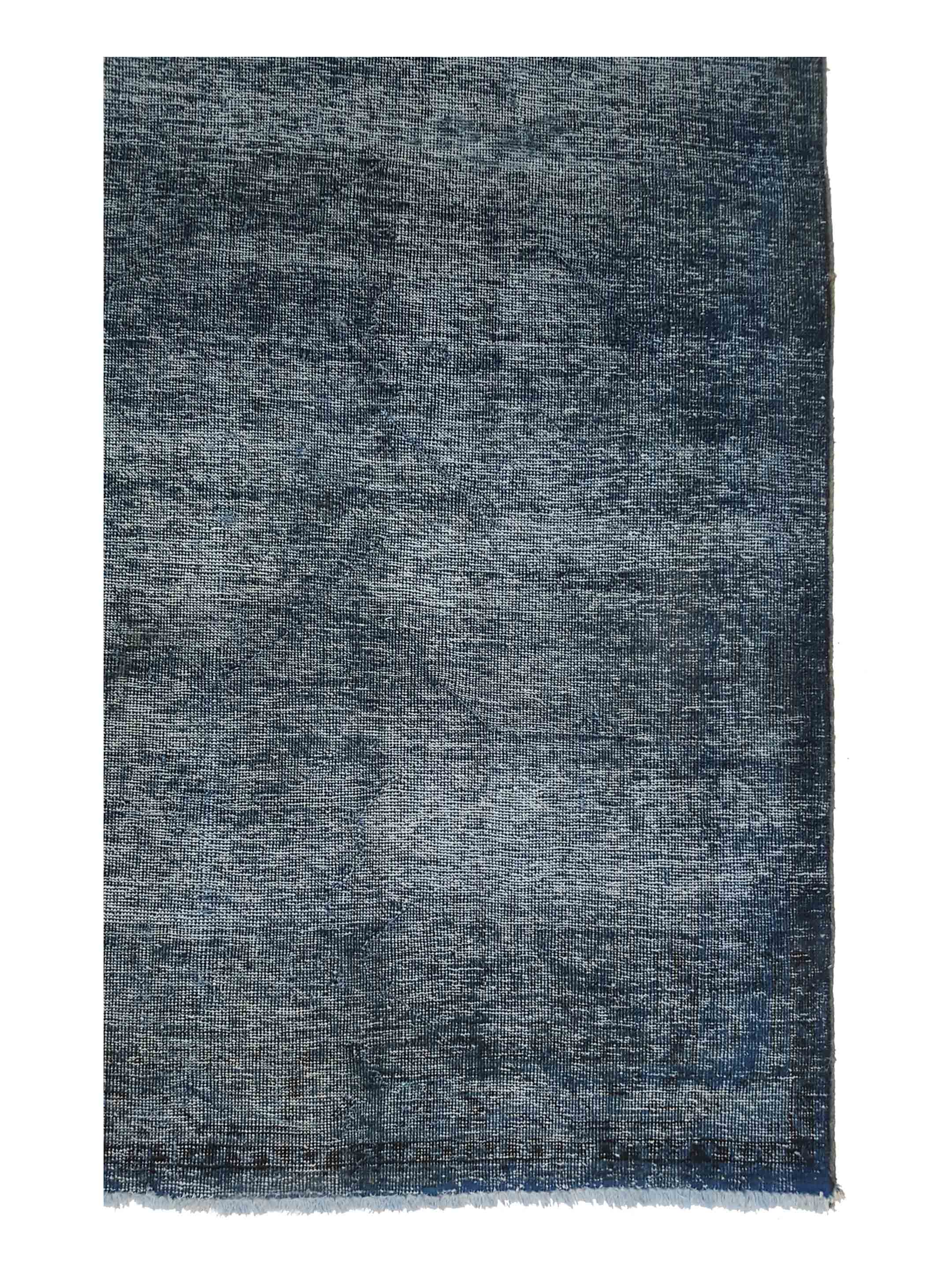 Overdyed Hand Knotted Blue 3x10 - Image 4 of 6