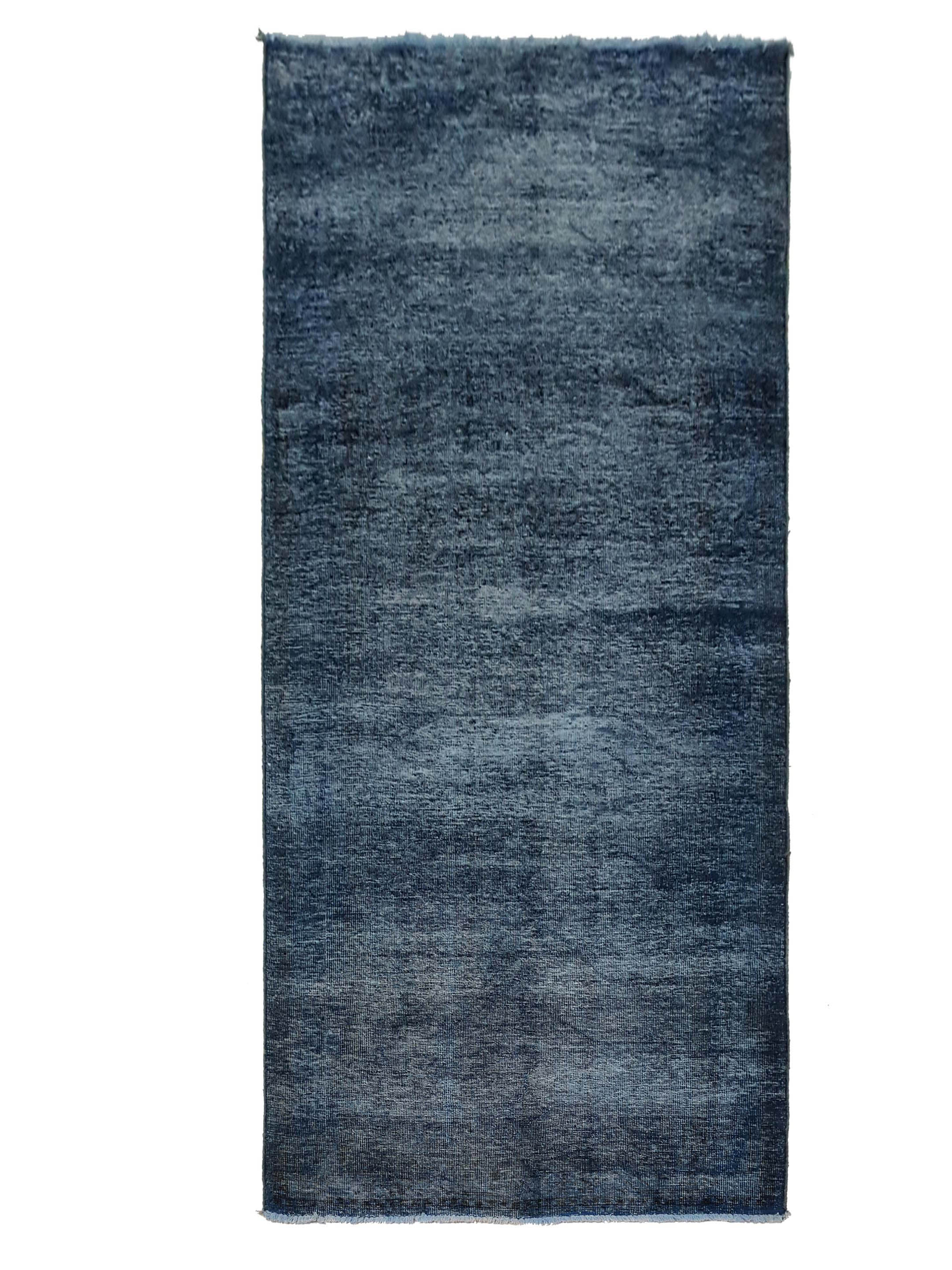 Overdyed Hand Knotted Blue 3x10