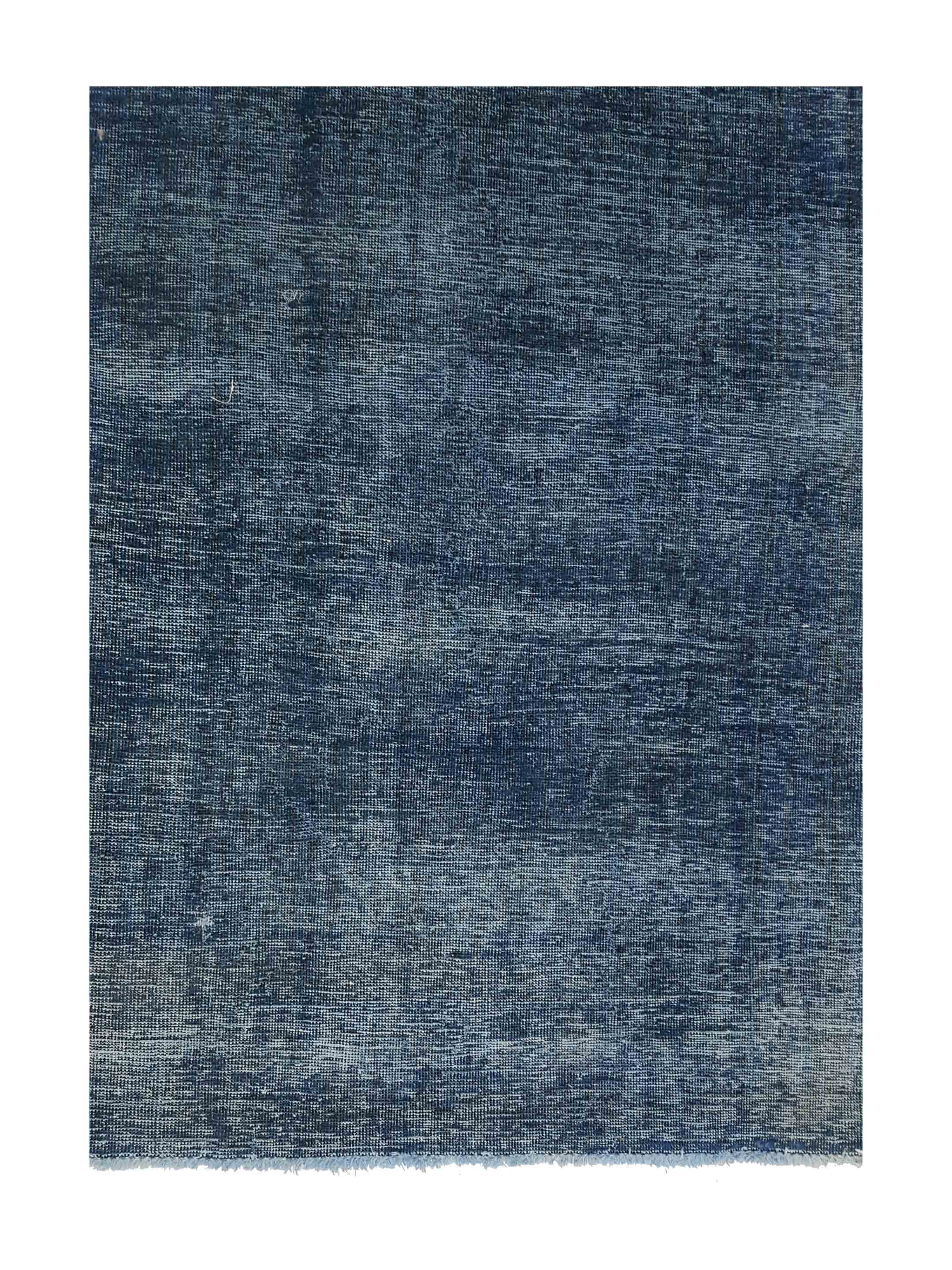 Overdyed Hand Knotted Blue 3x10 - Image 4 of 6