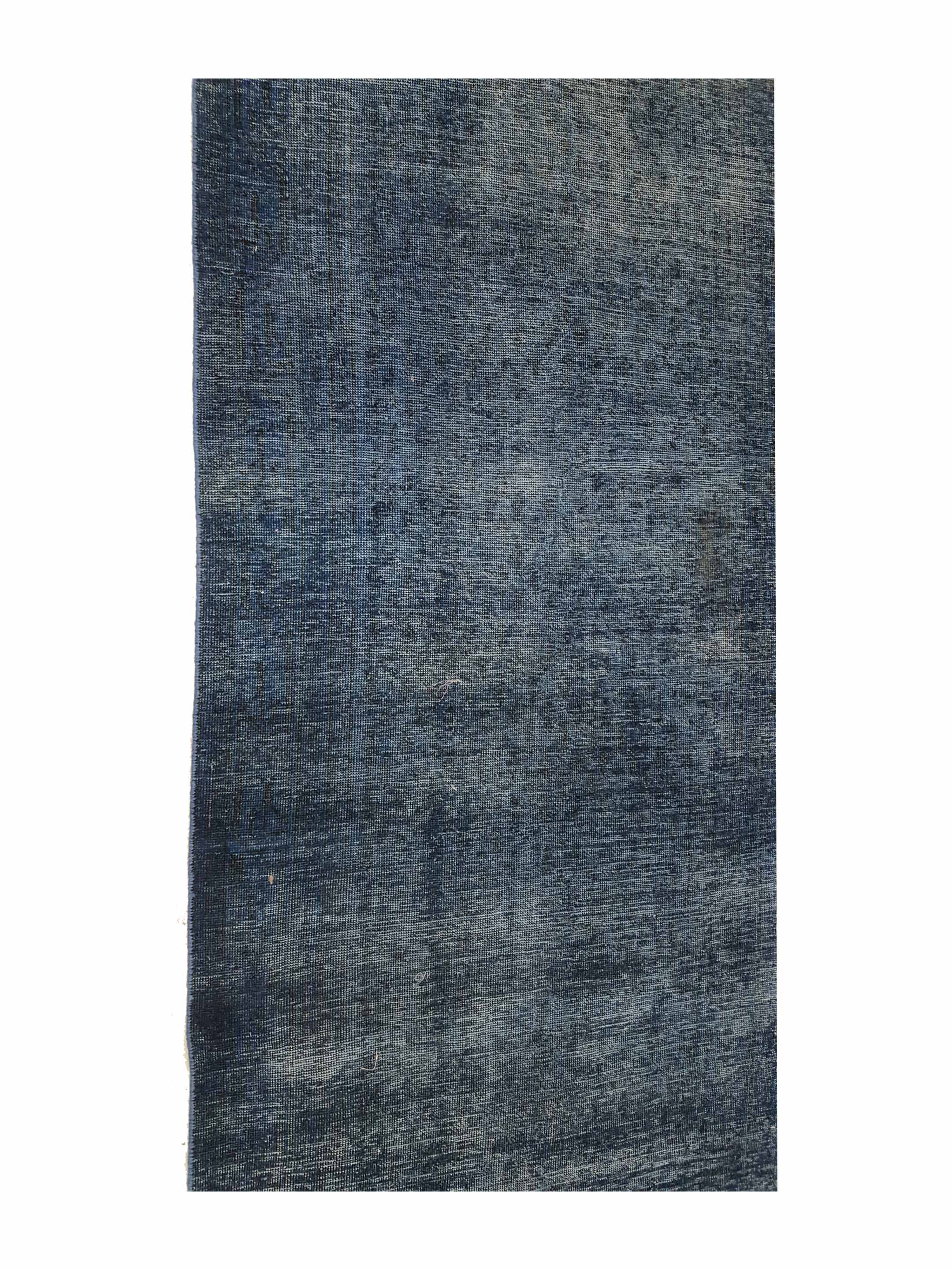 Overdyed Hand Knotted Blue 3x10 - Image 5 of 6