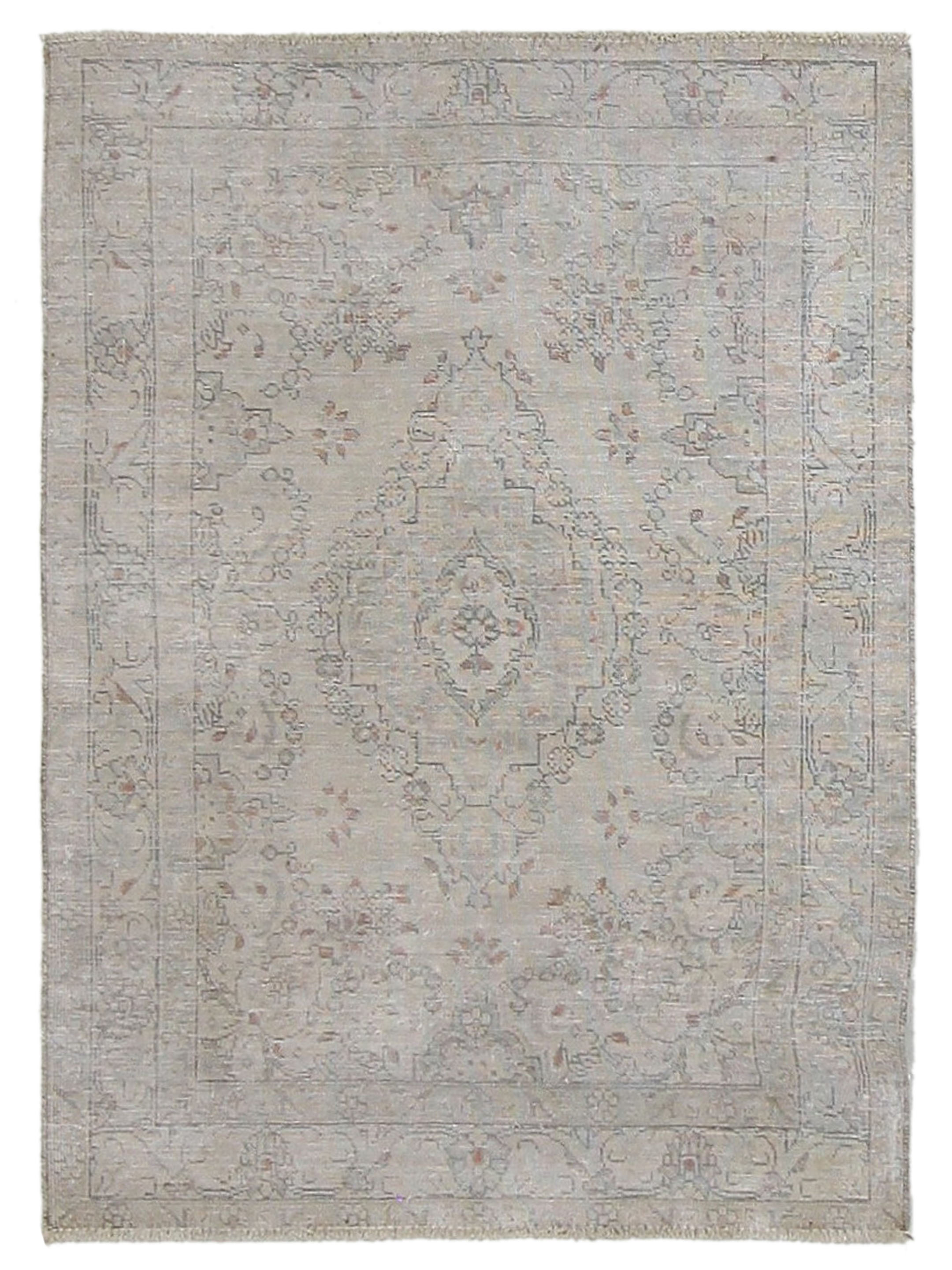 Vintage Hand Knotted Ivory 4x6