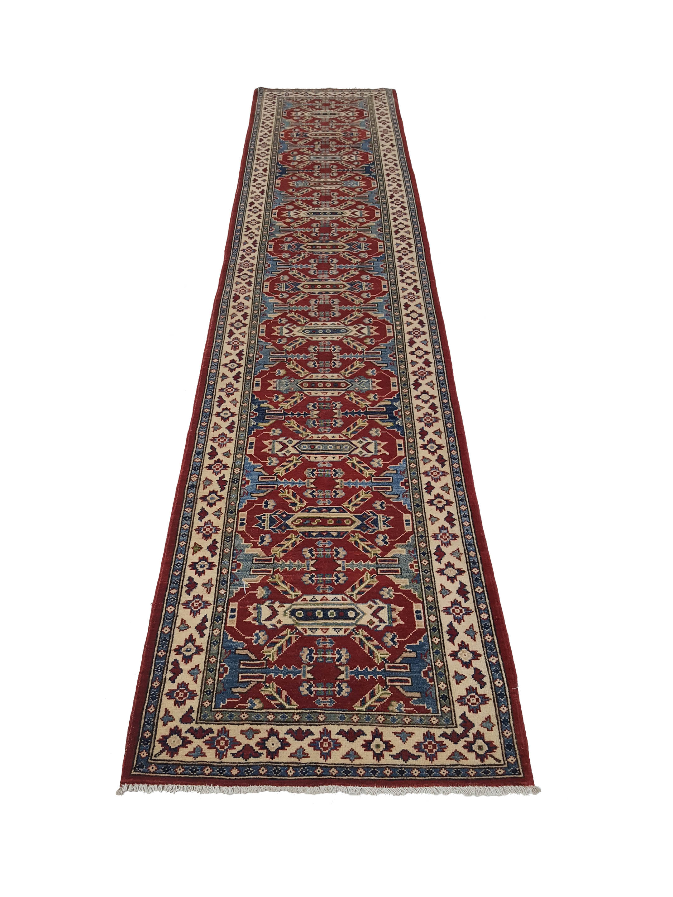Kazak Hand Knotted Red 3x13 - Image 2 of 6