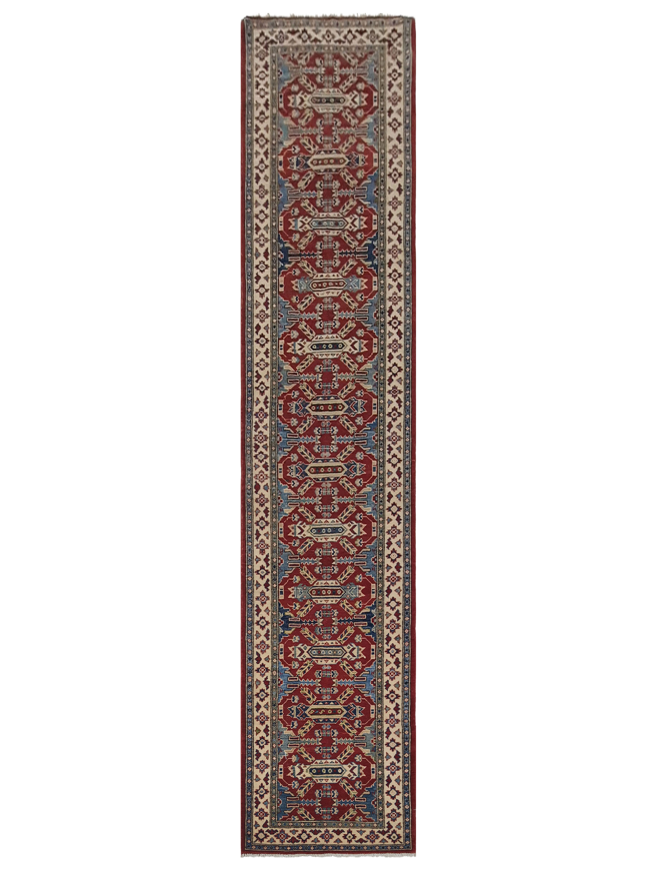 Kazak Hand Knotted Red 3x13