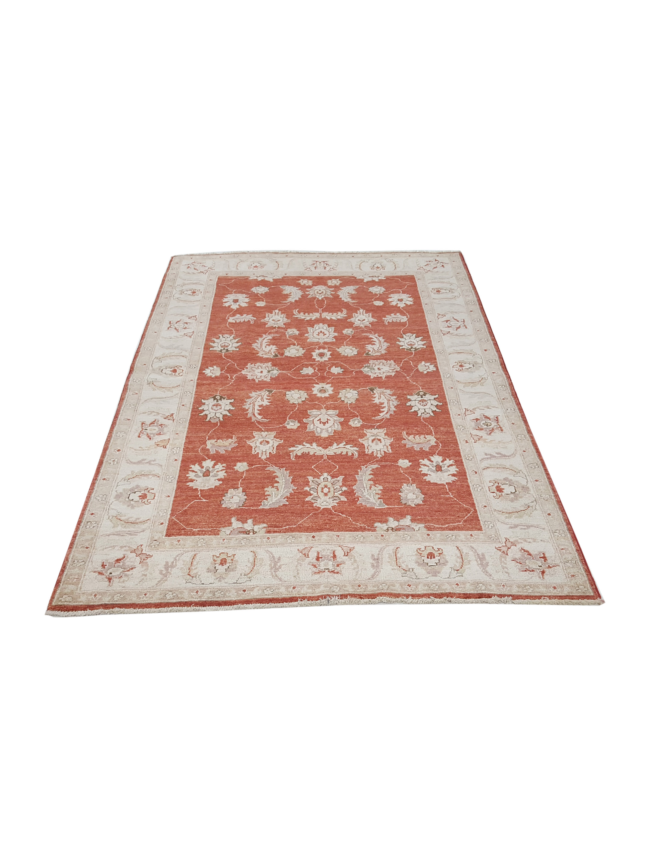 Ziegler Hand Knotted Red 5x7 - Image 2 of 6