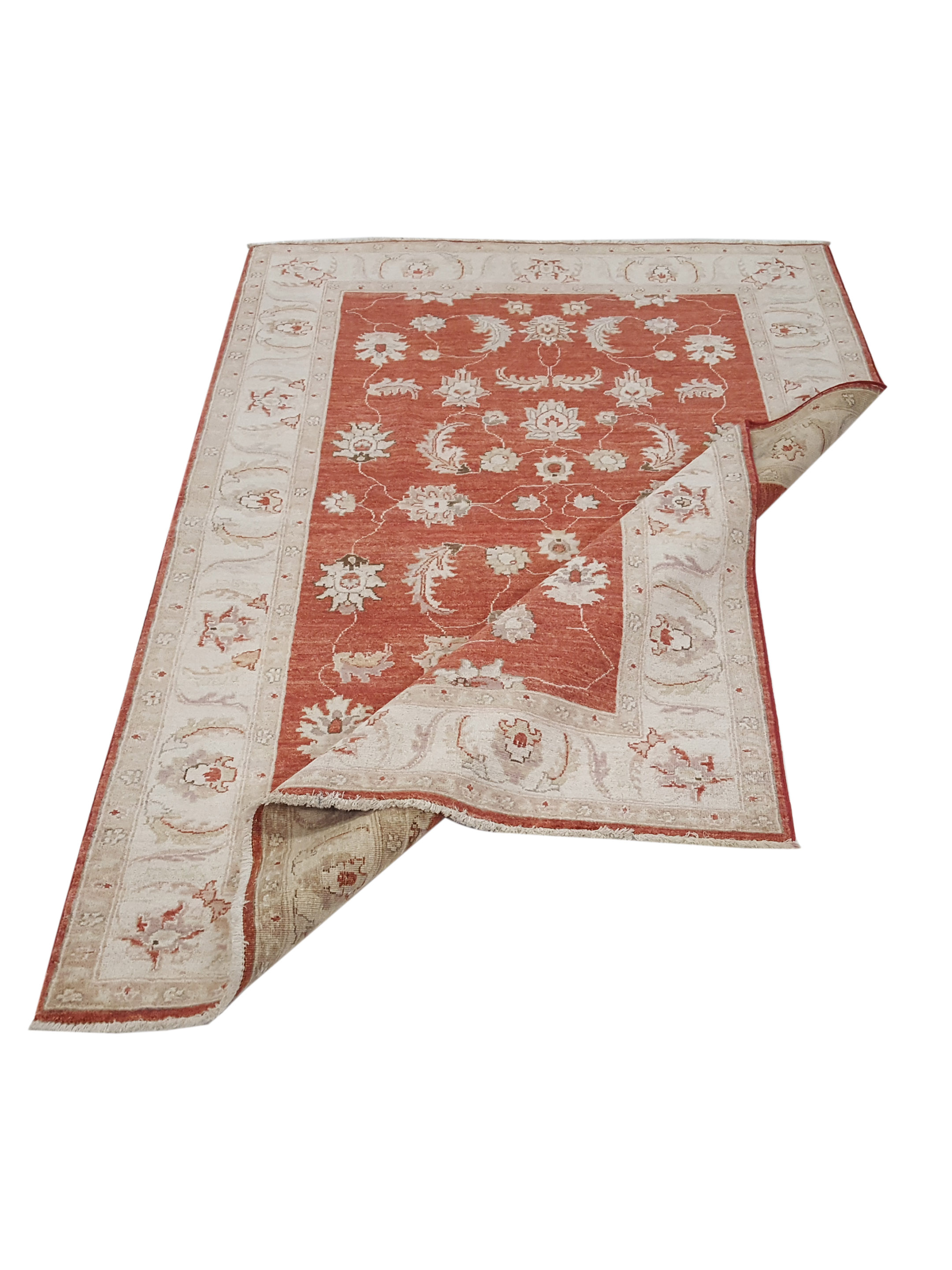 Ziegler Hand Knotted Red 5x7 - Image 3 of 6