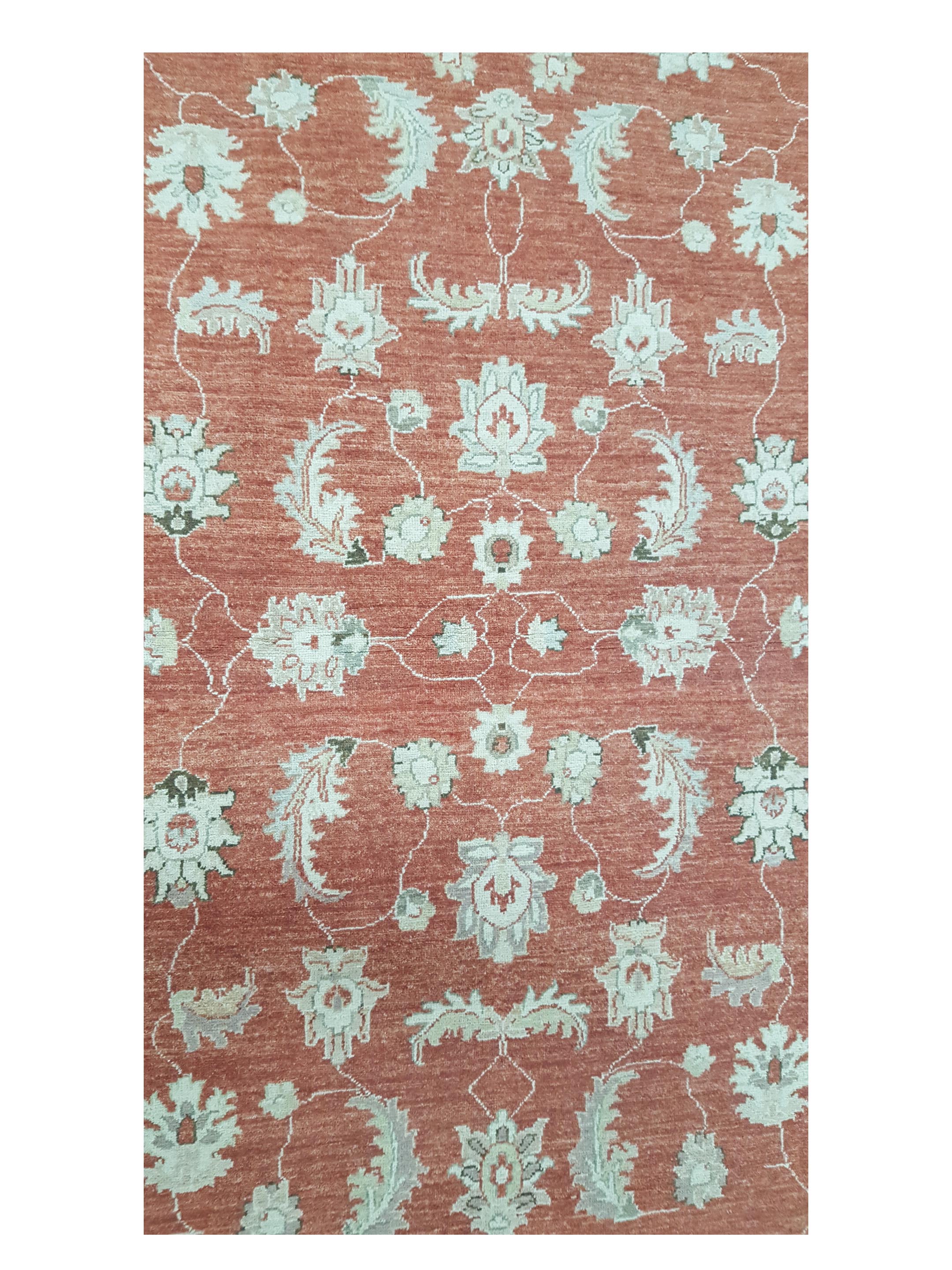 Ziegler Hand Knotted Red 5x7 - Image 5 of 6