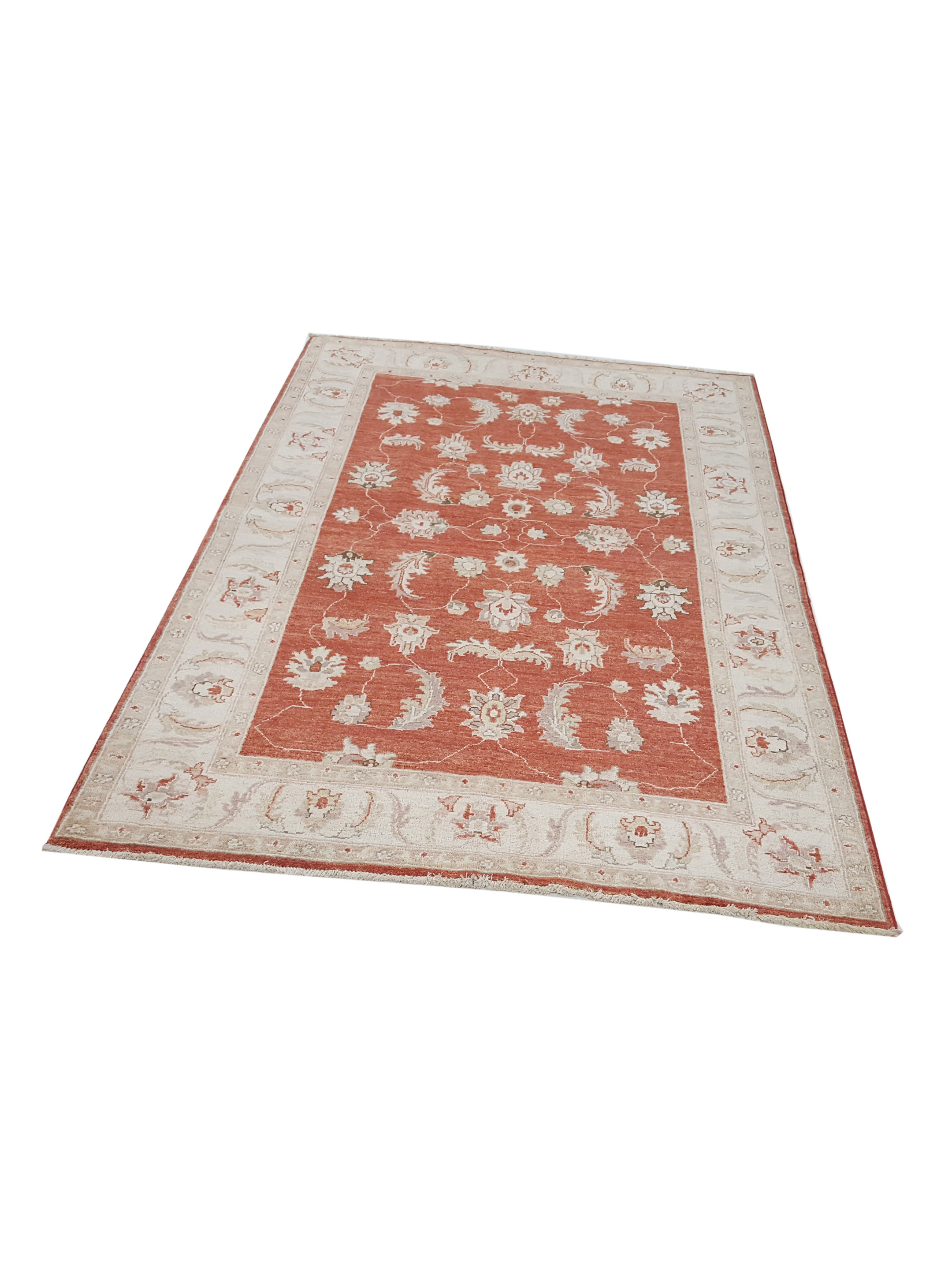 Ziegler Hand Knotted Red 5x7 - Image 6 of 6