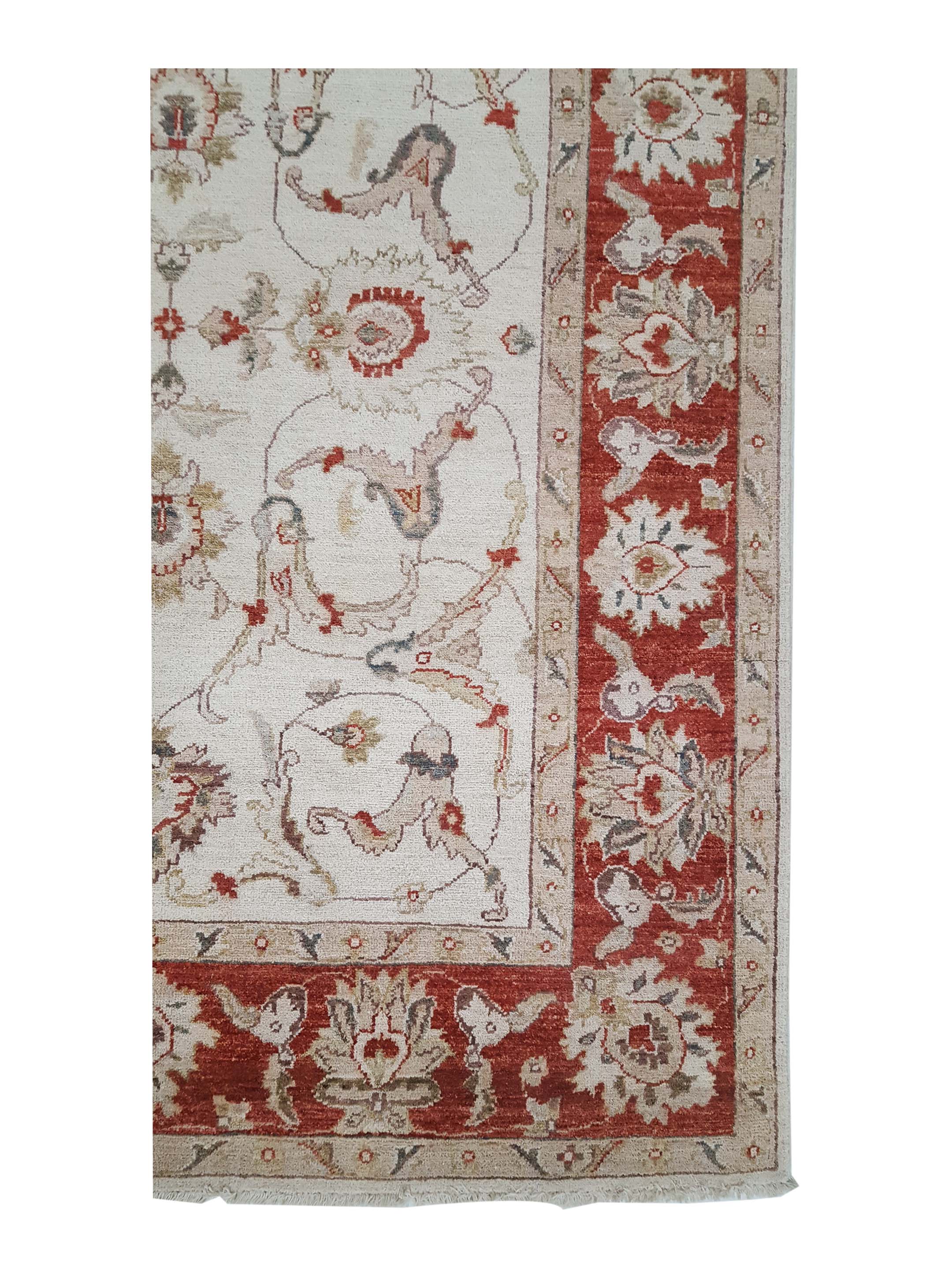 Ziegler Hand Knotted Ivory 5x7 - Image 4 of 7