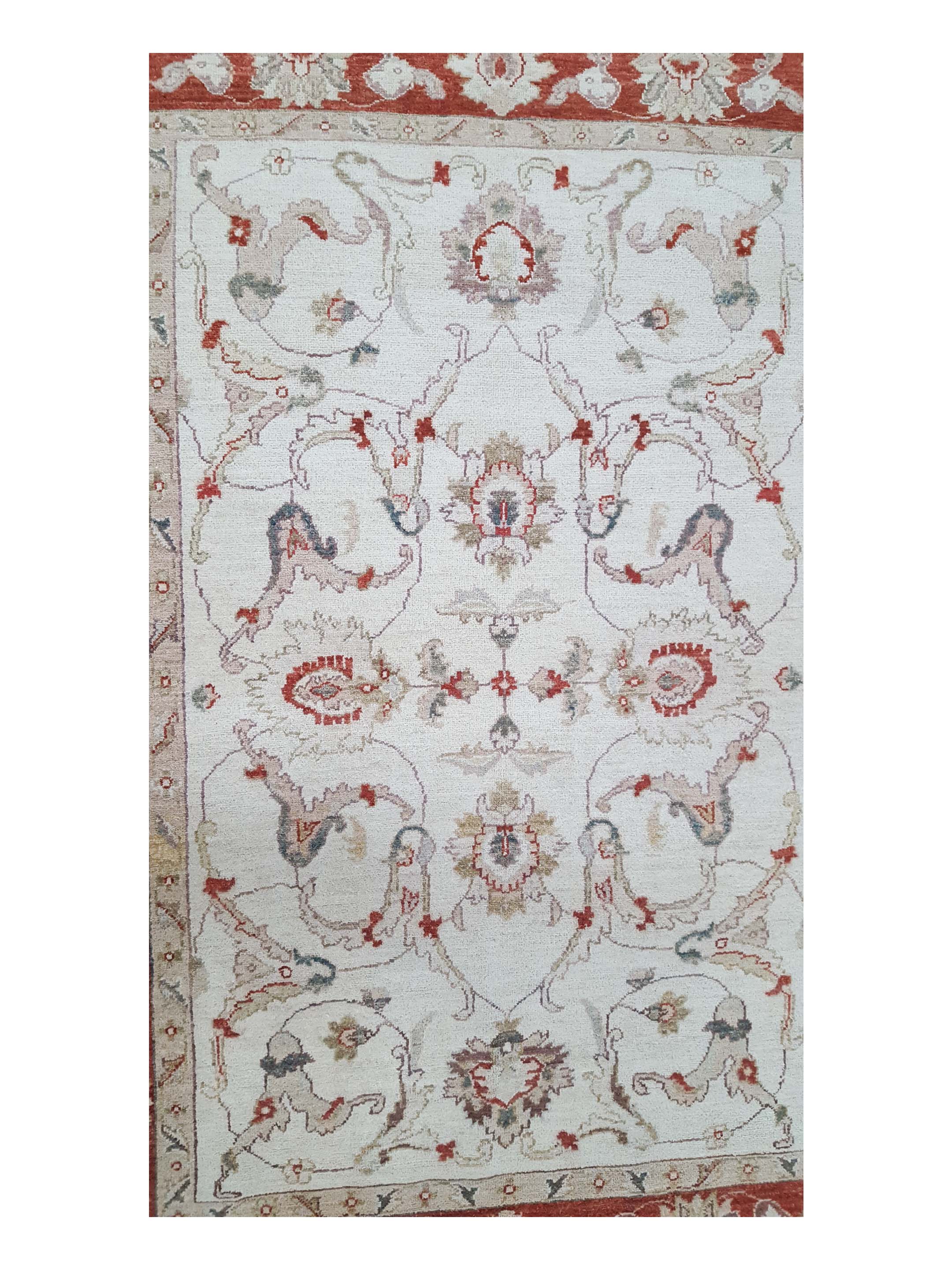Ziegler Hand Knotted Ivory 5x7 - Image 5 of 7