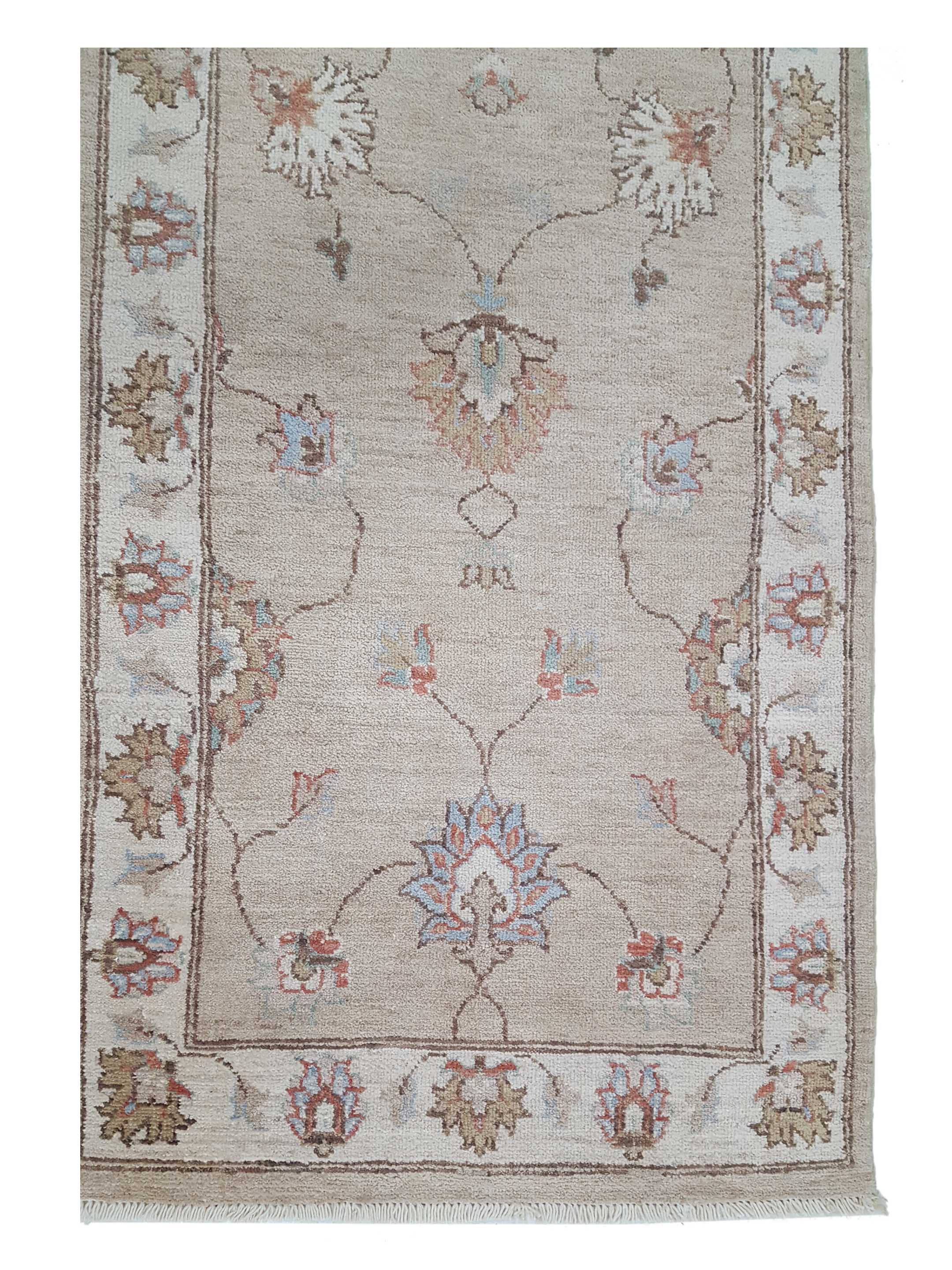 Ziegler Hand Knotted Lt.Brown 3x8 - Image 4 of 6