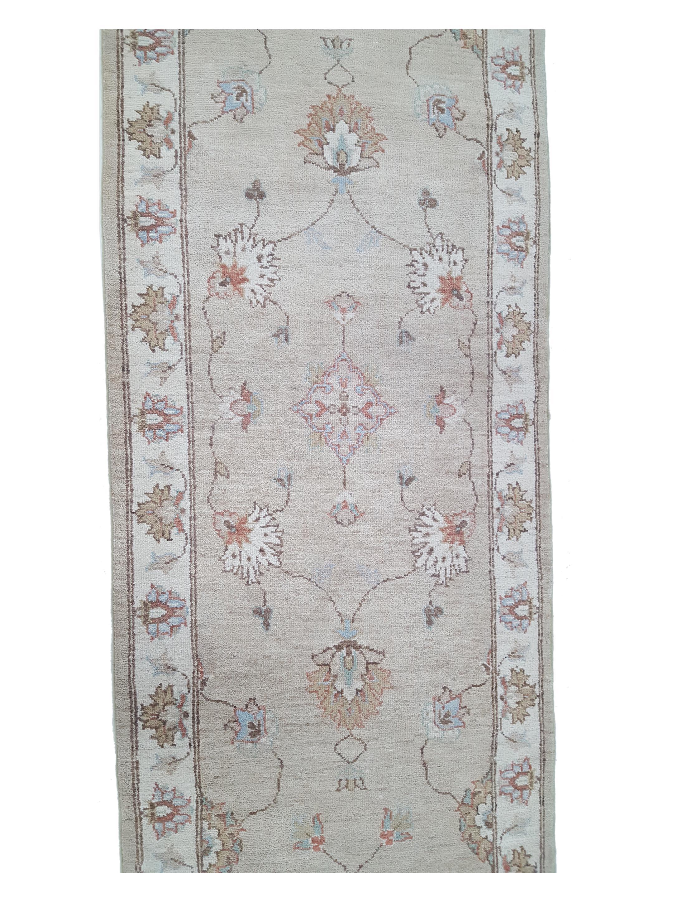 Ziegler Hand Knotted Lt.Brown 3x8 - Image 5 of 6