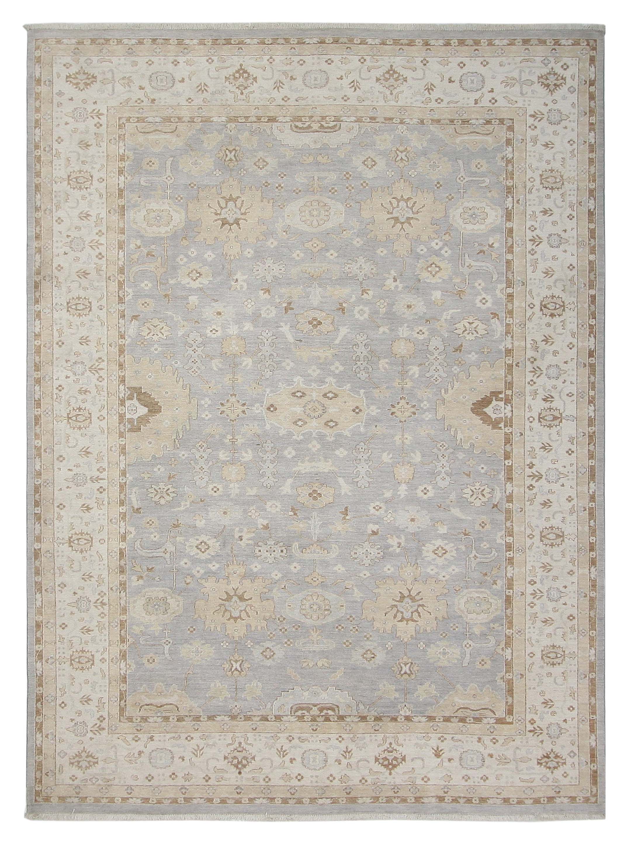 Ziegler Hand Knotted Lt.Grey 9x12