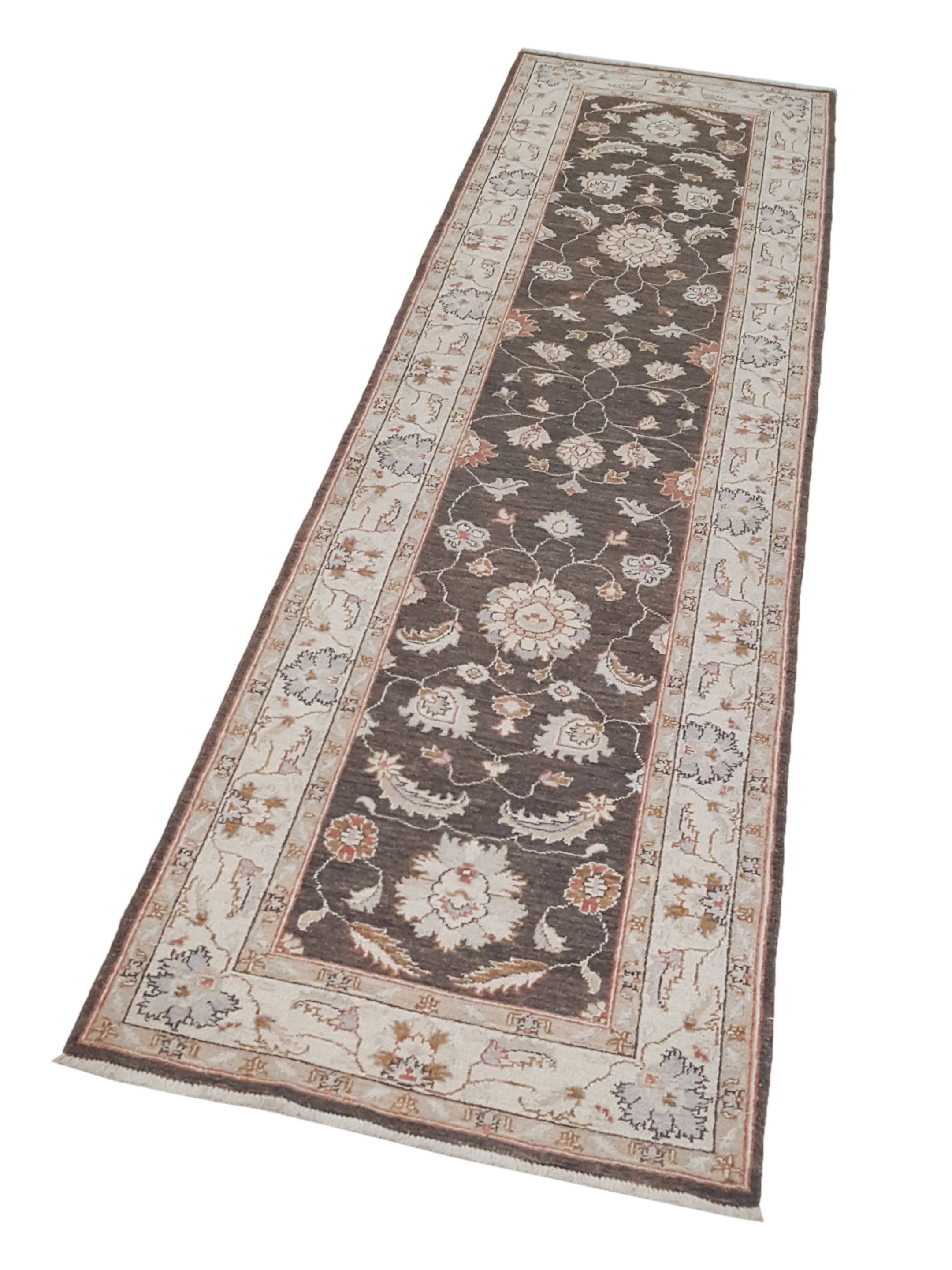 Ziegler Hand Knotted Brown 3x10 - Image 6 of 6