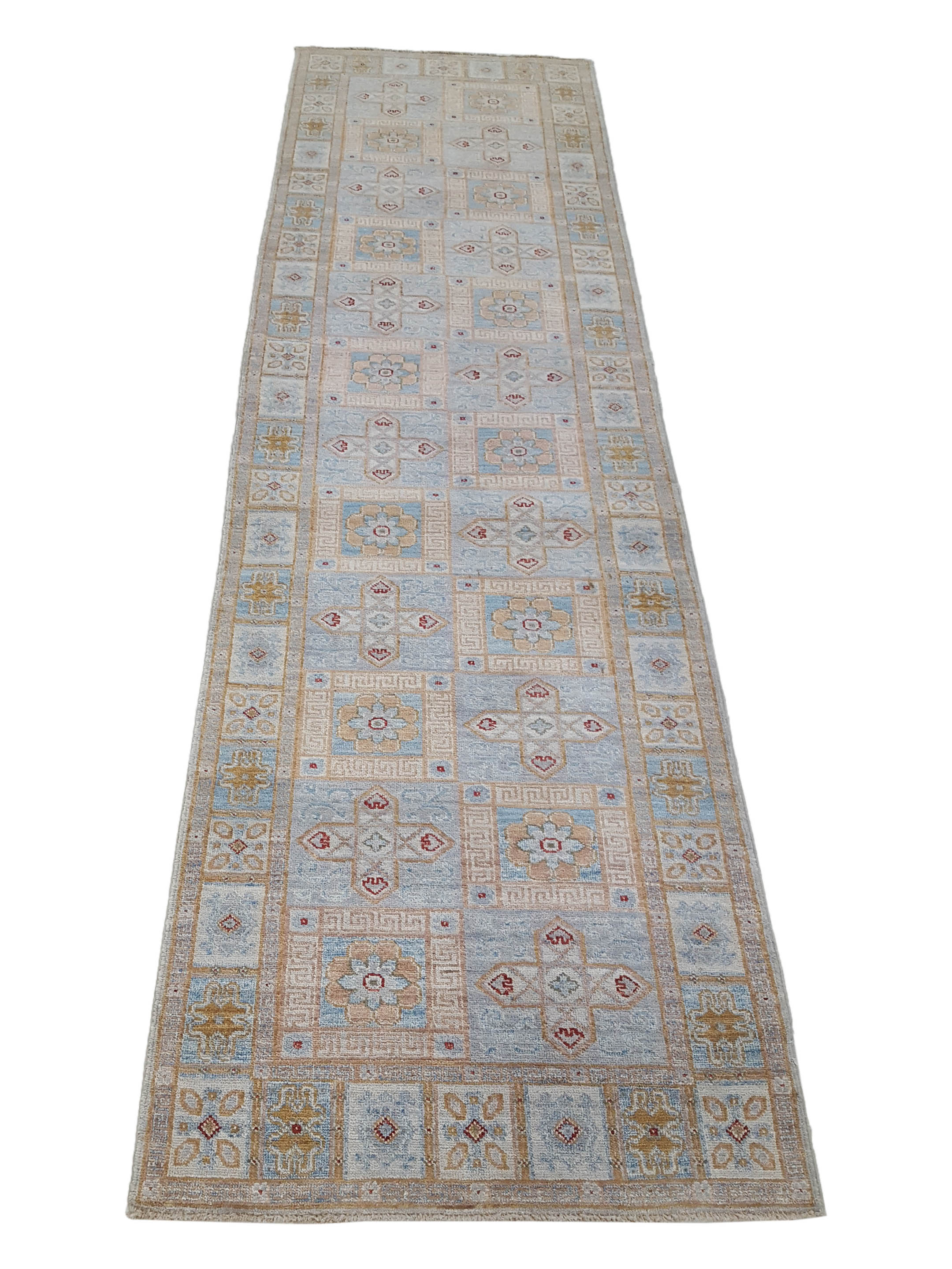 Ziegler Hand Knotted Jade Blue 3x10 - Image 2 of 6