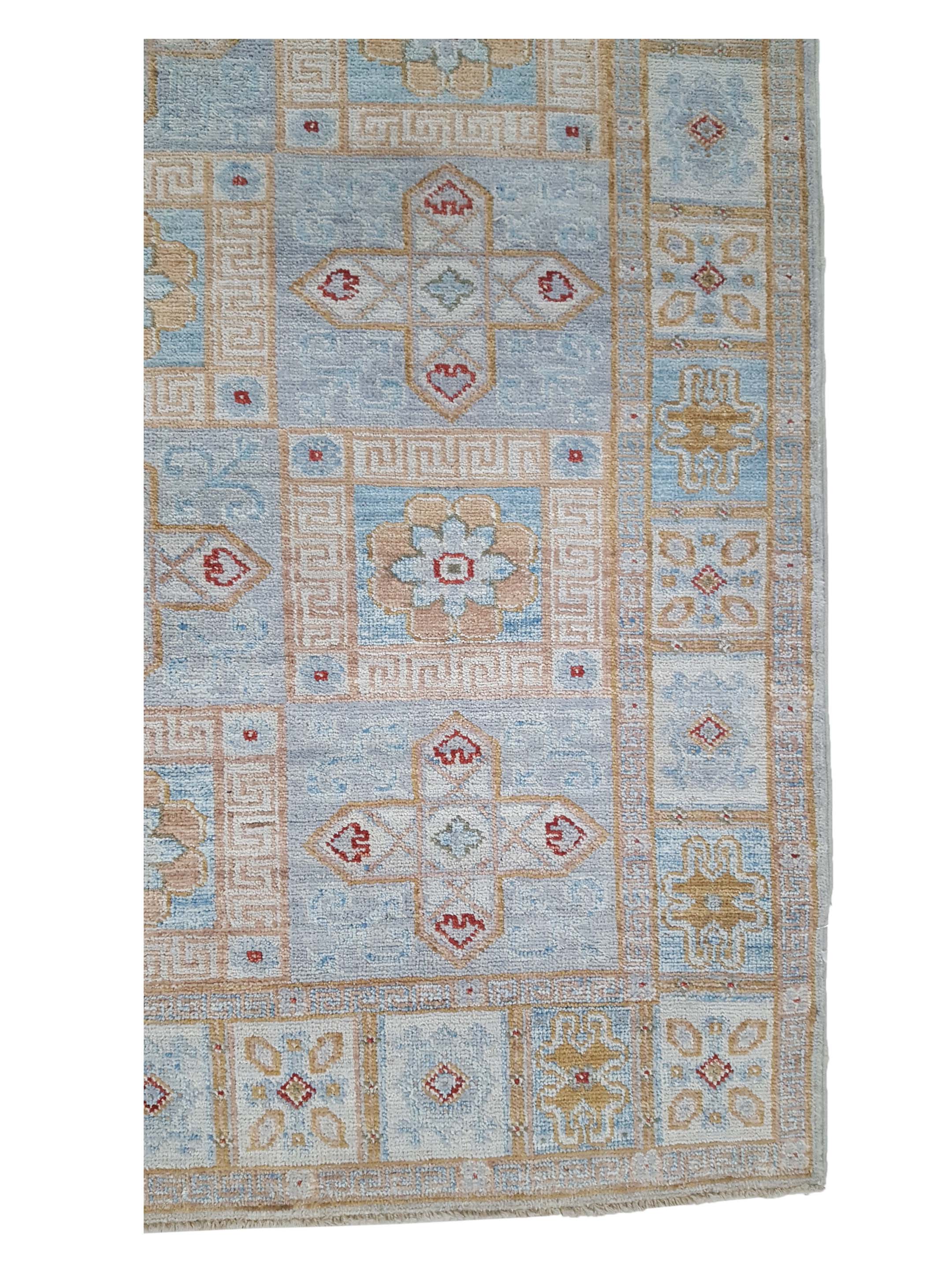 Ziegler Hand Knotted Jade Blue 3x10 - Image 4 of 6