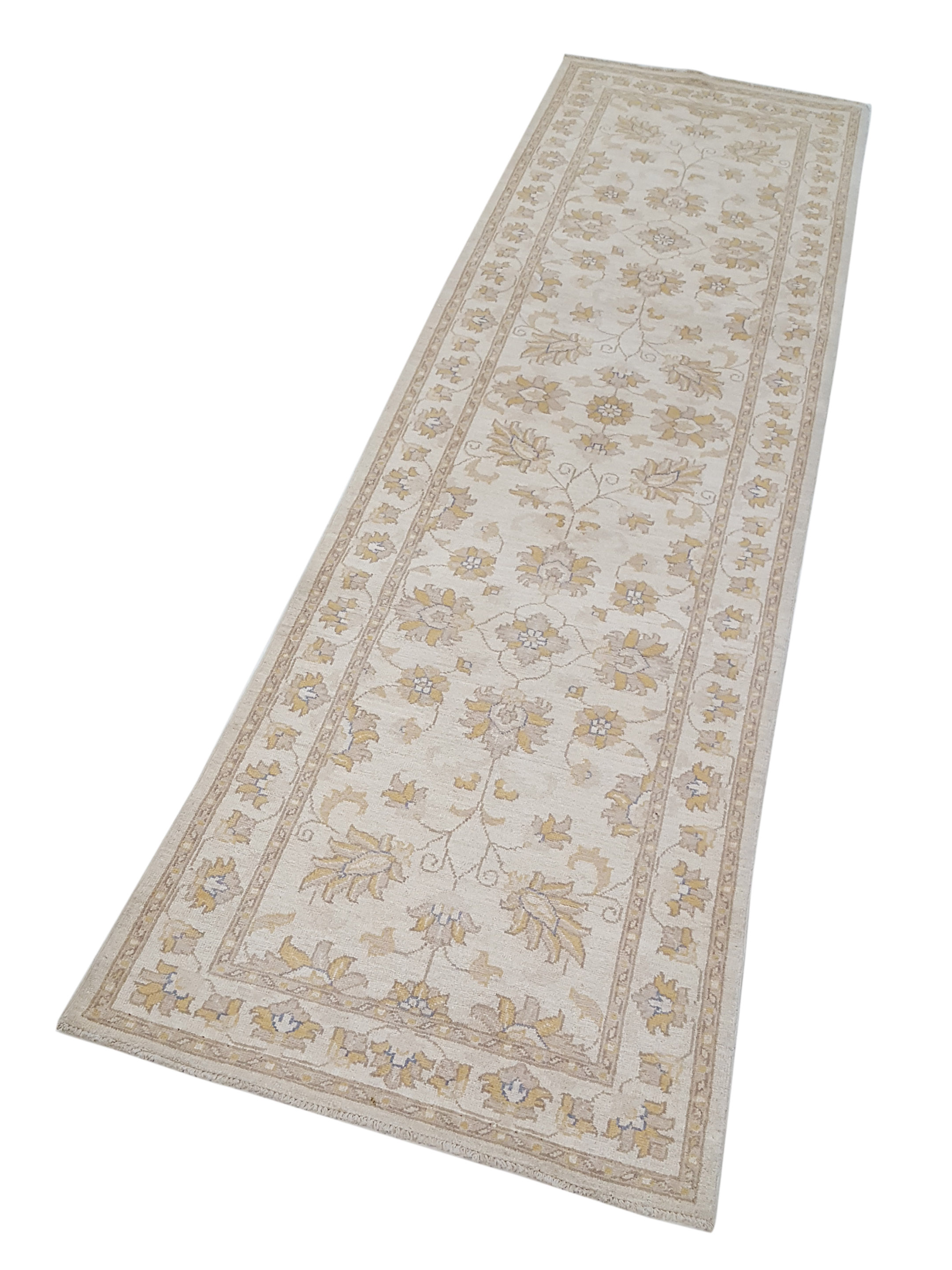 Ziegler Hand Knotted Ivory 3x10 - Image 6 of 6