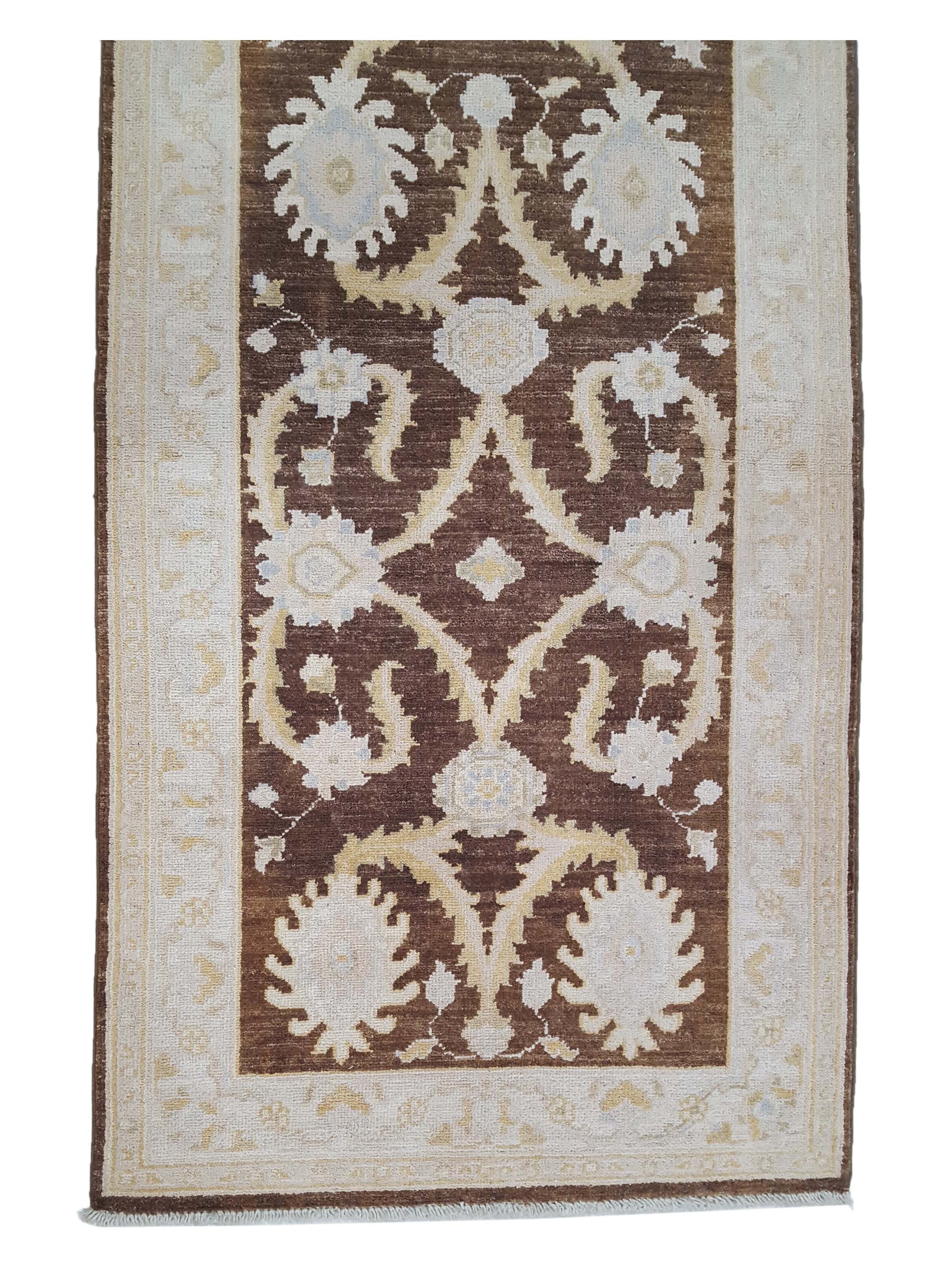 Ziegler Hand Knotted Brown 2.6x9 - Image 4 of 6