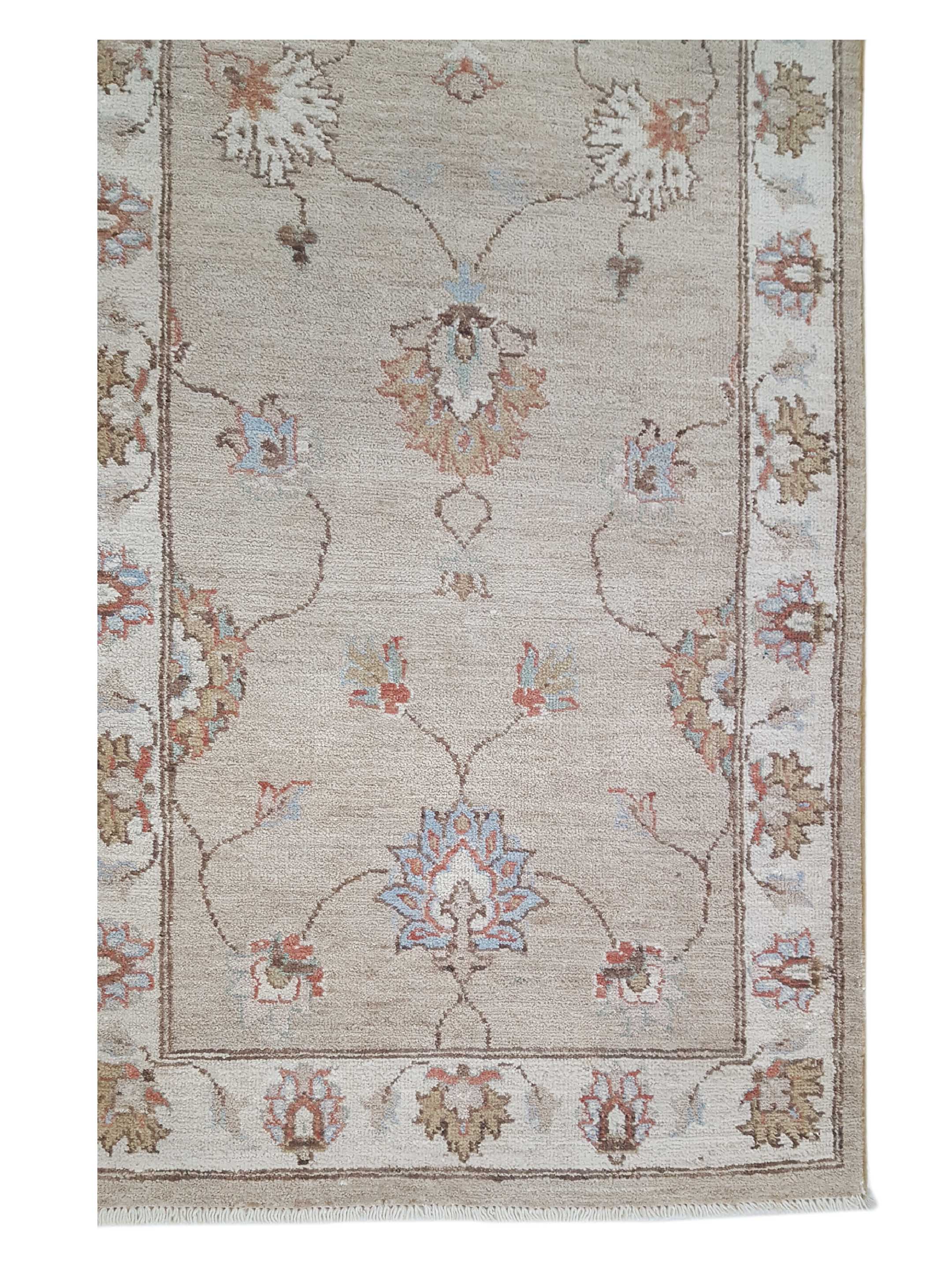 Ziegler Hand Knotted Lt.Brown 2.6x8 - Image 3 of 5
