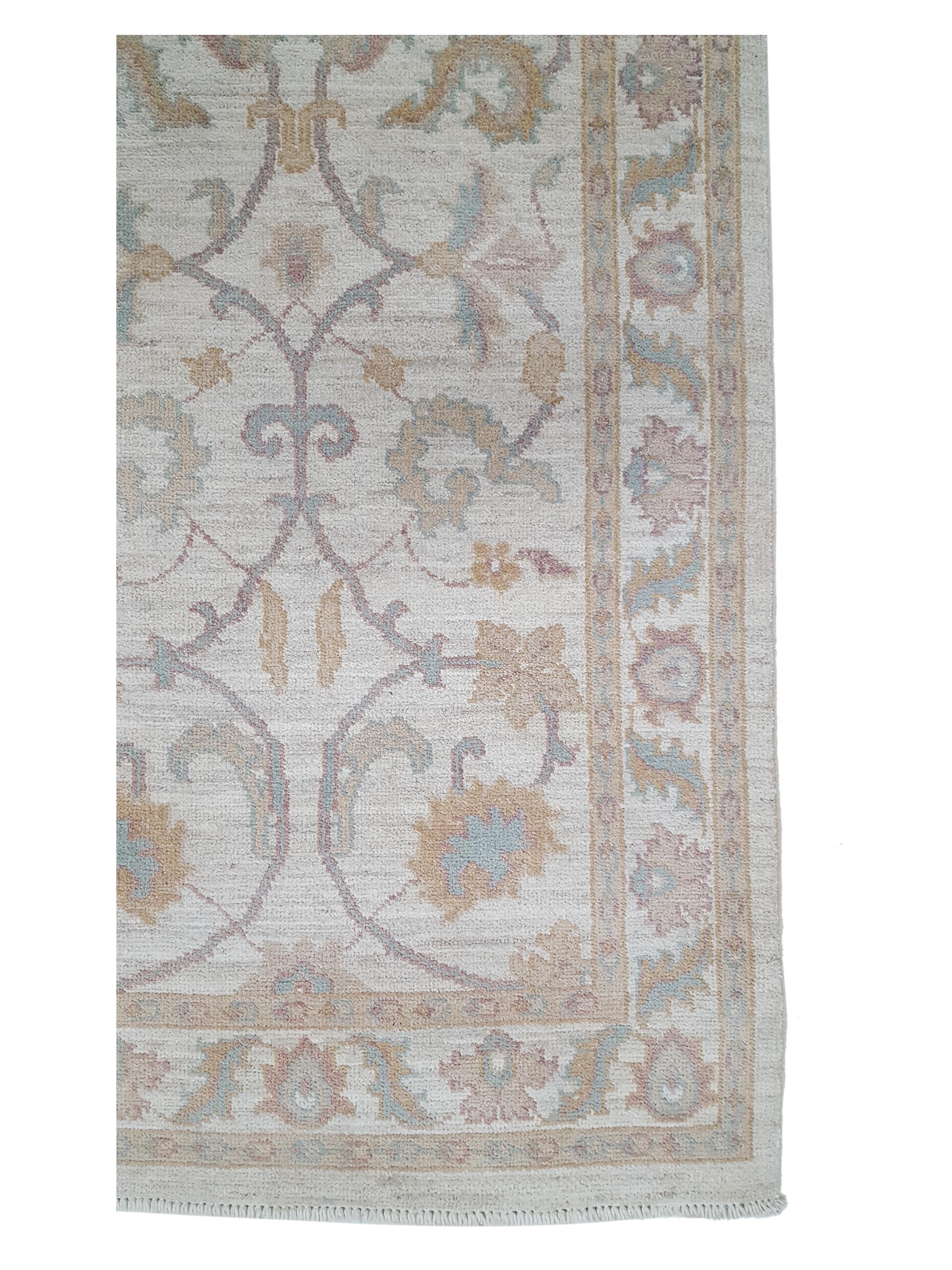 Ziegler Hand Knotted Ivory 3x10 - Image 4 of 6