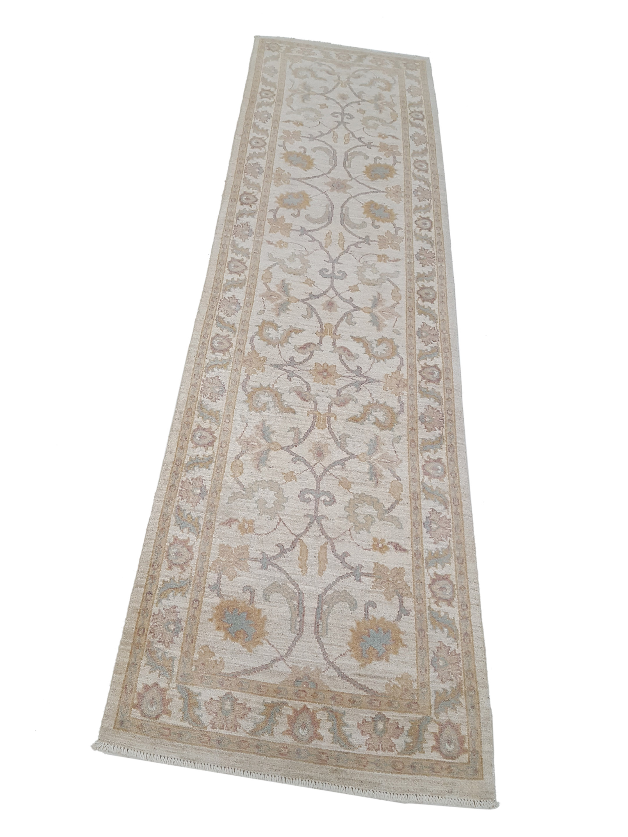 Ziegler Hand Knotted Ivory 3x10 - Image 6 of 6