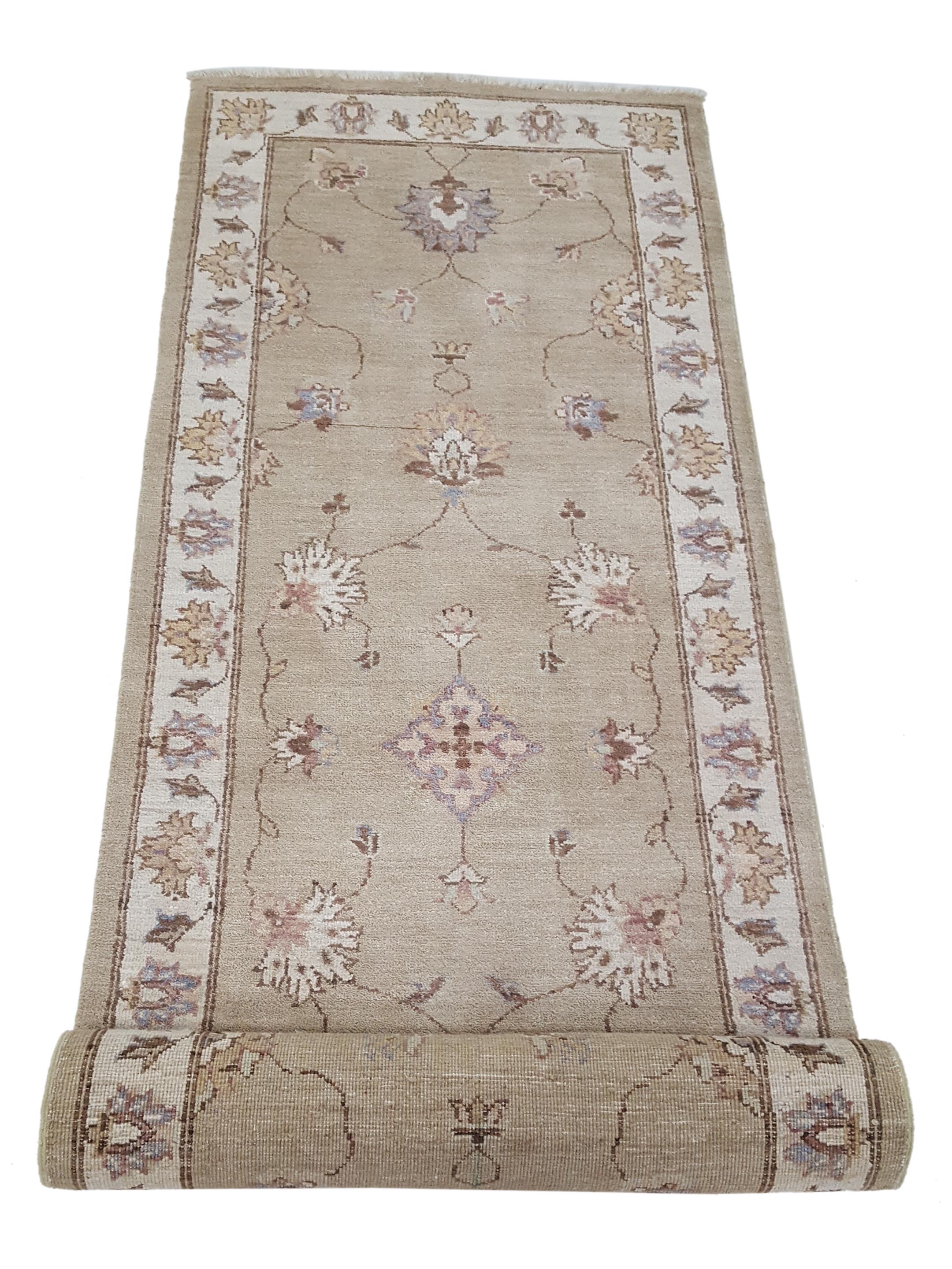 Ziegler Hand Knotted Ivory 2.6x8 - Image 3 of 6