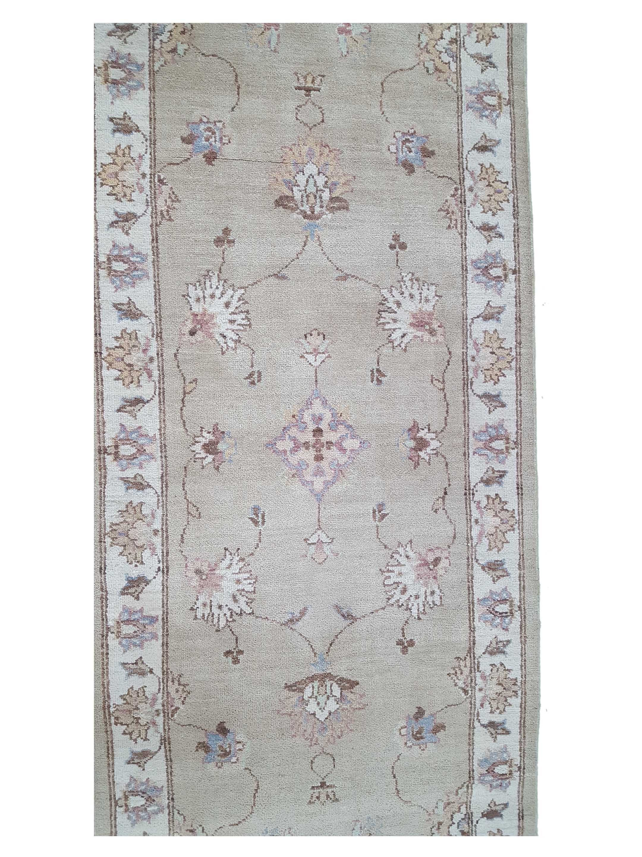 Ziegler Hand Knotted Ivory 2.6x8 - Image 5 of 6