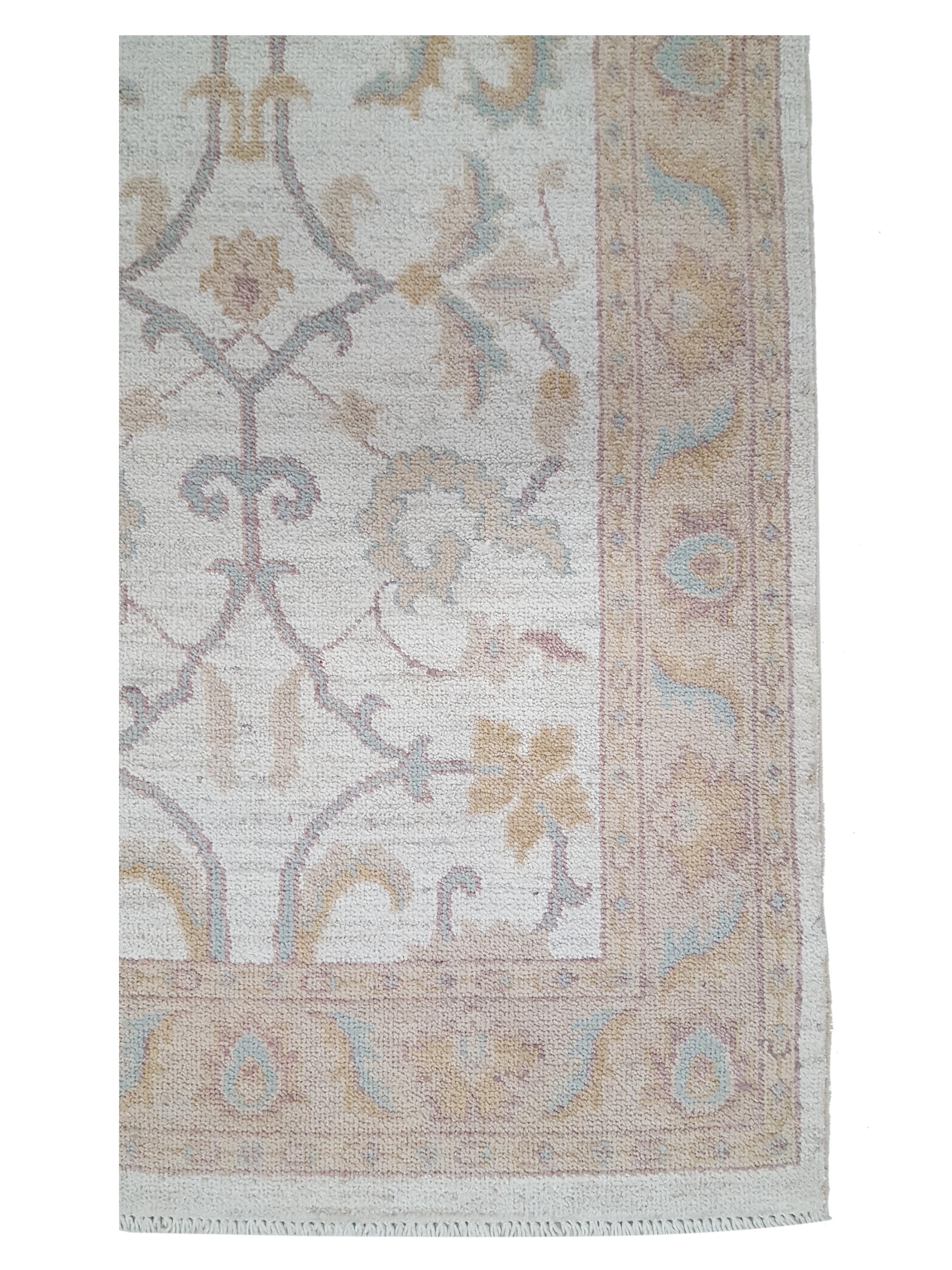 Ziegler Hand Knotted Ivory 3x8 - Image 4 of 6