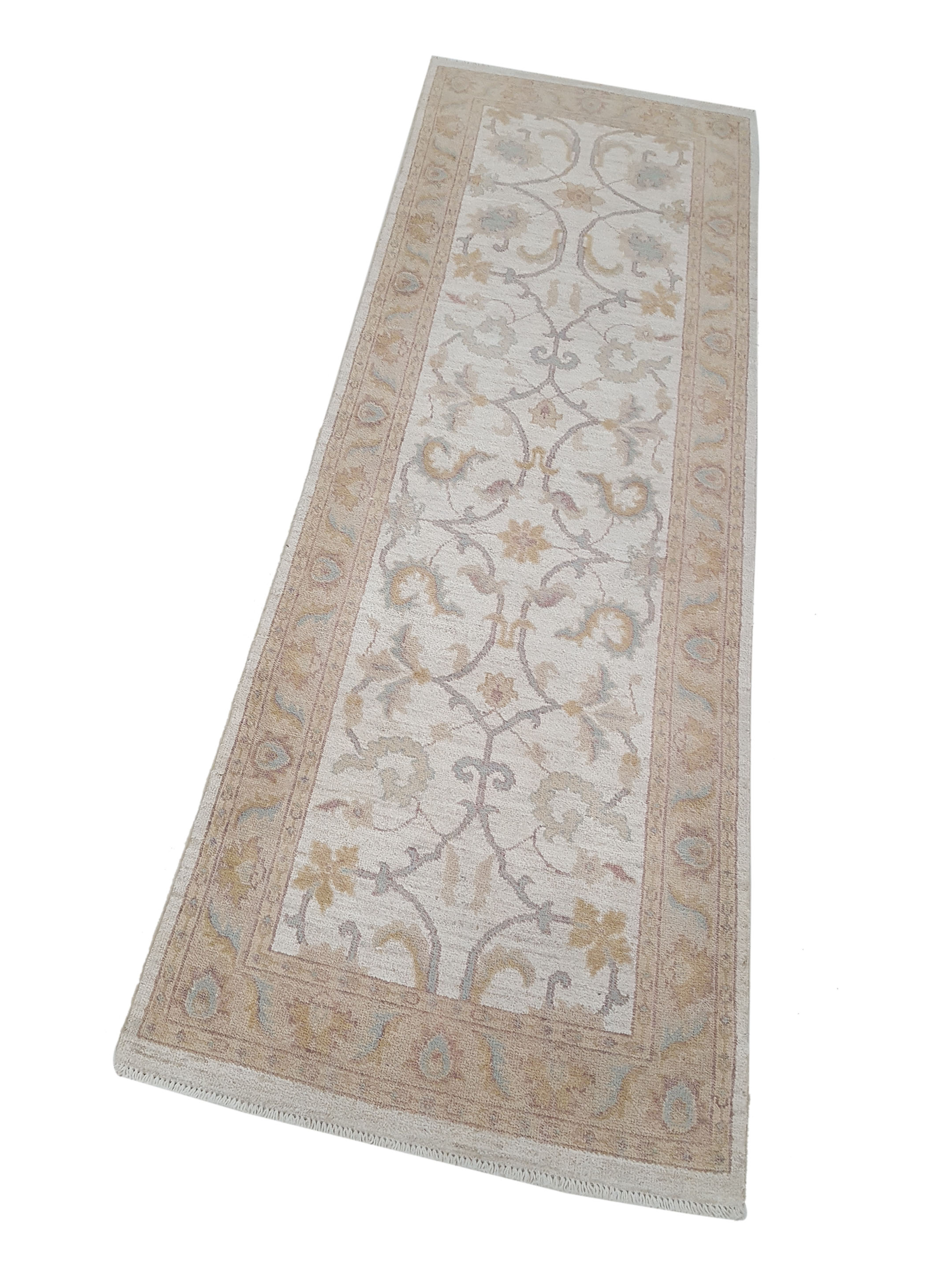Ziegler Hand Knotted Ivory 3x8 - Image 6 of 6