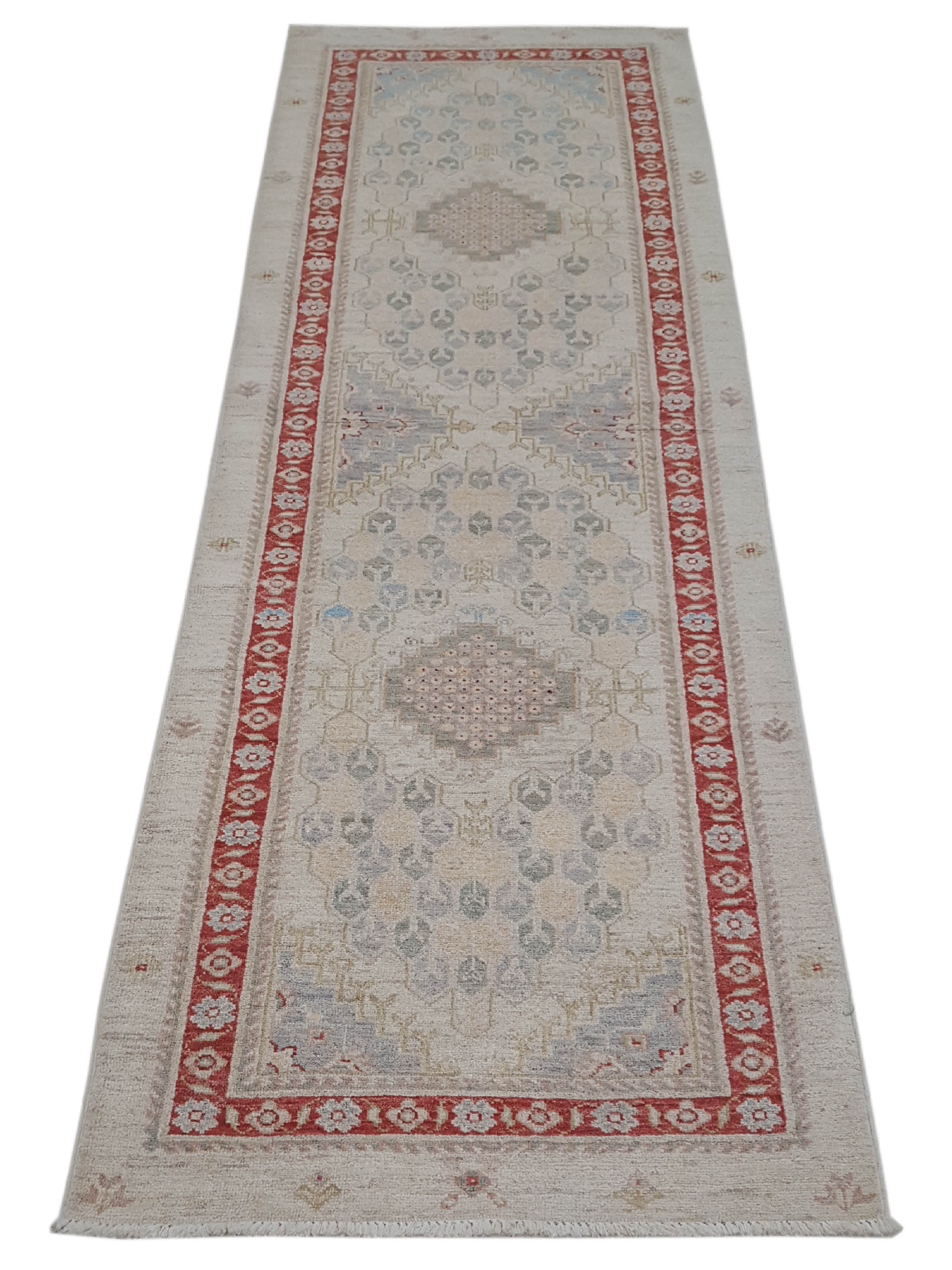 Ziegler Hand Knotted Ivory 2.6x8 - Image 2 of 6