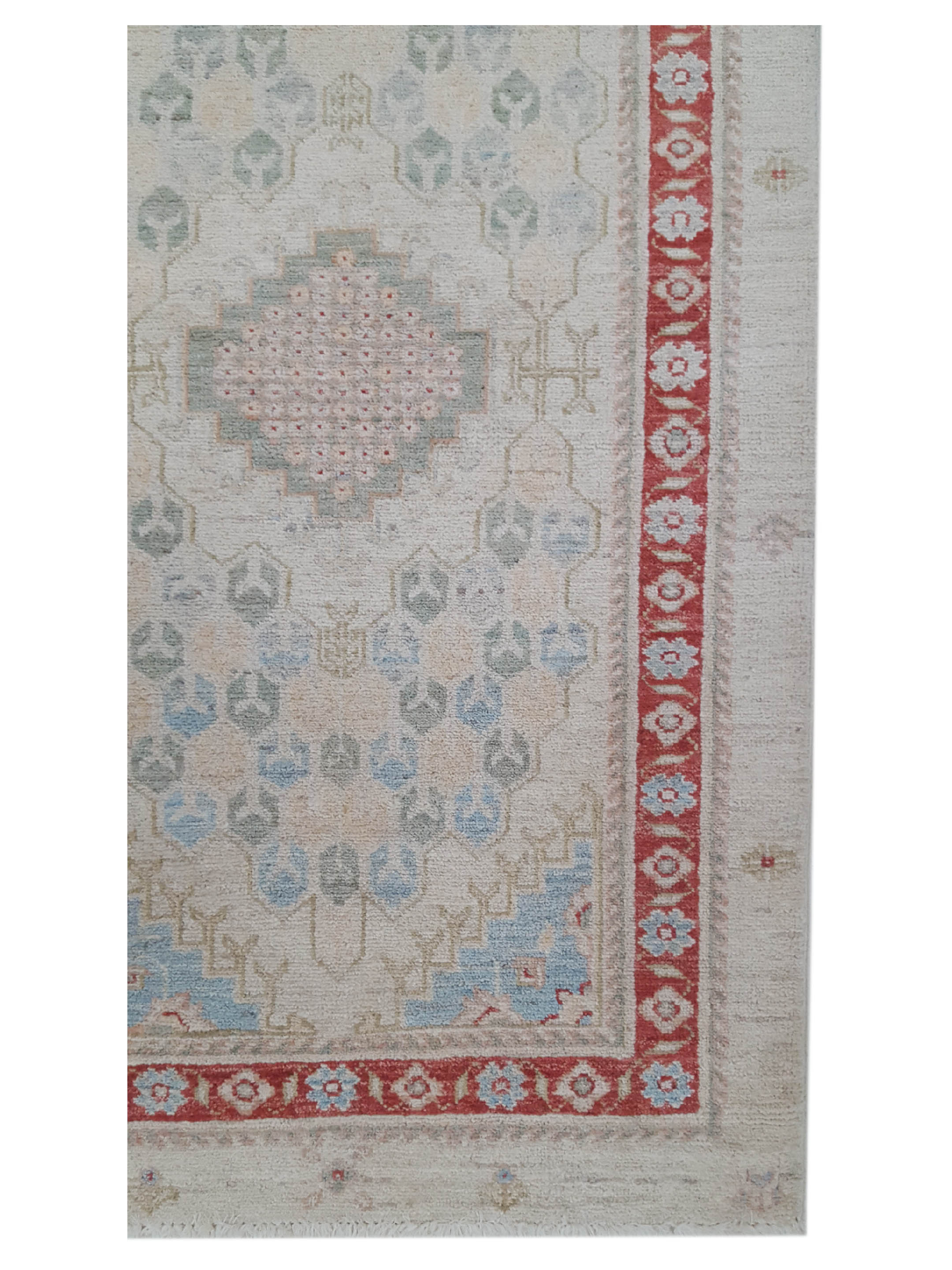 Ziegler Hand Knotted Ivory 2.6x8 - Image 4 of 6