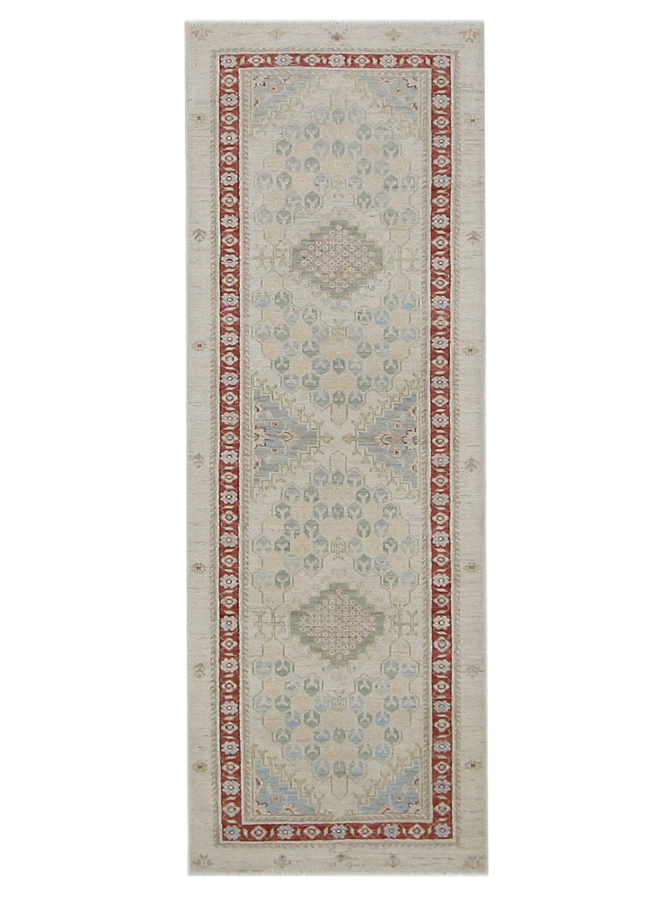 Ziegler Hand Knotted Ivory 2.6x8