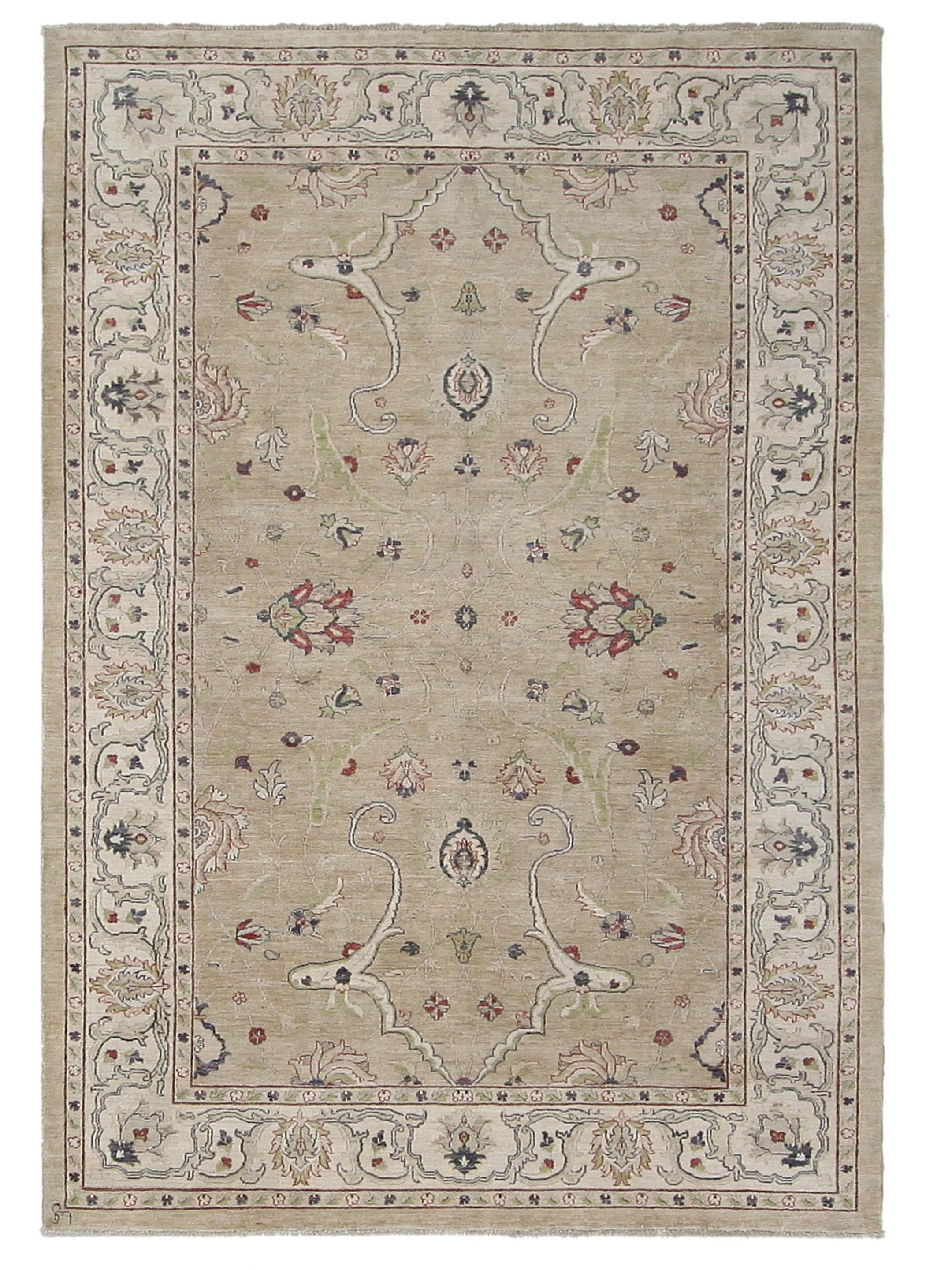 Ziegler Hand Knotted Beige 7x10