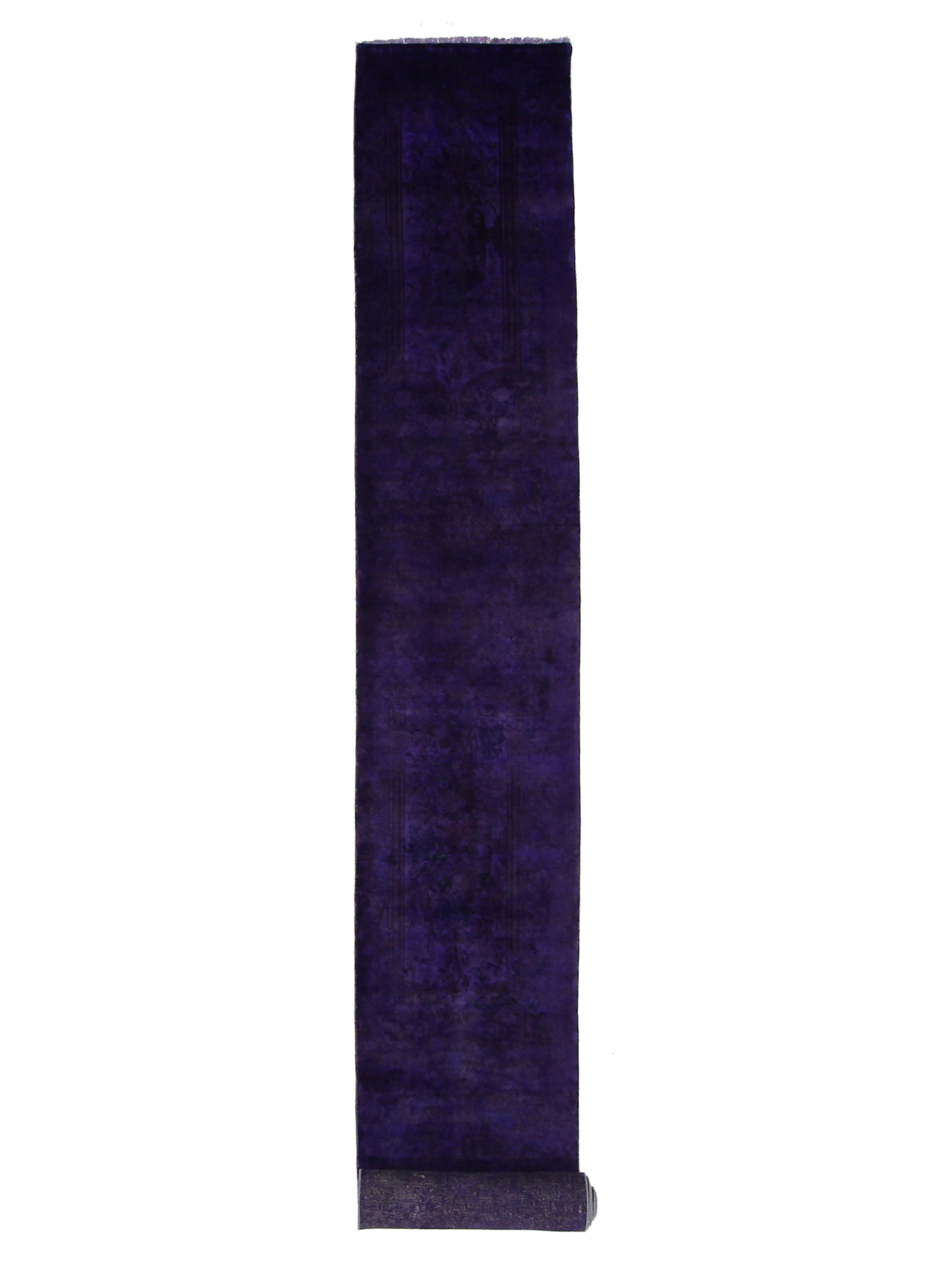 Overdyed Hand Knotted Purple 2x20
