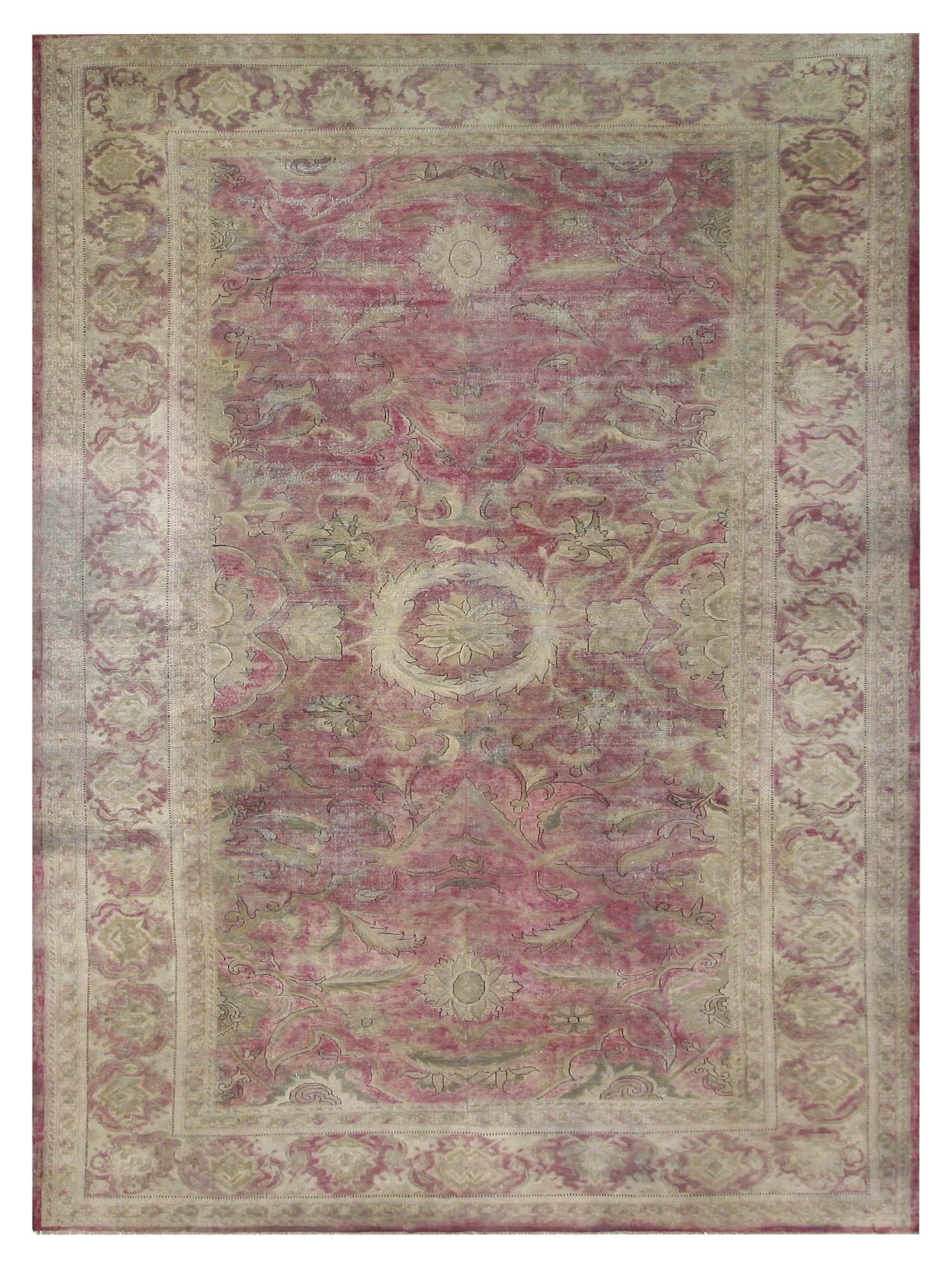 Antique Agra Pink Rust 10x19