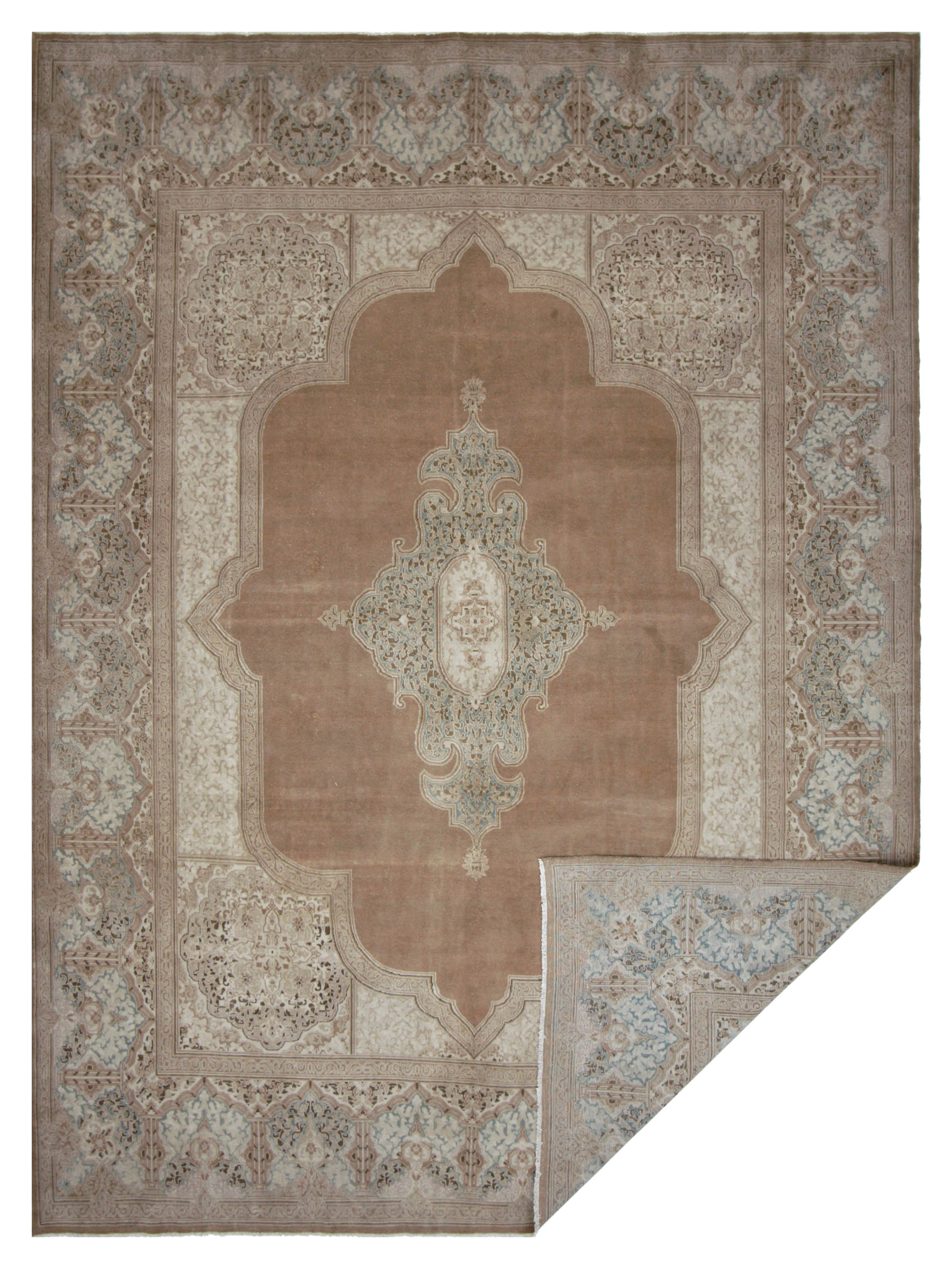 Kerman Hand Knotted Beige 10x14 - Image 5 of 5