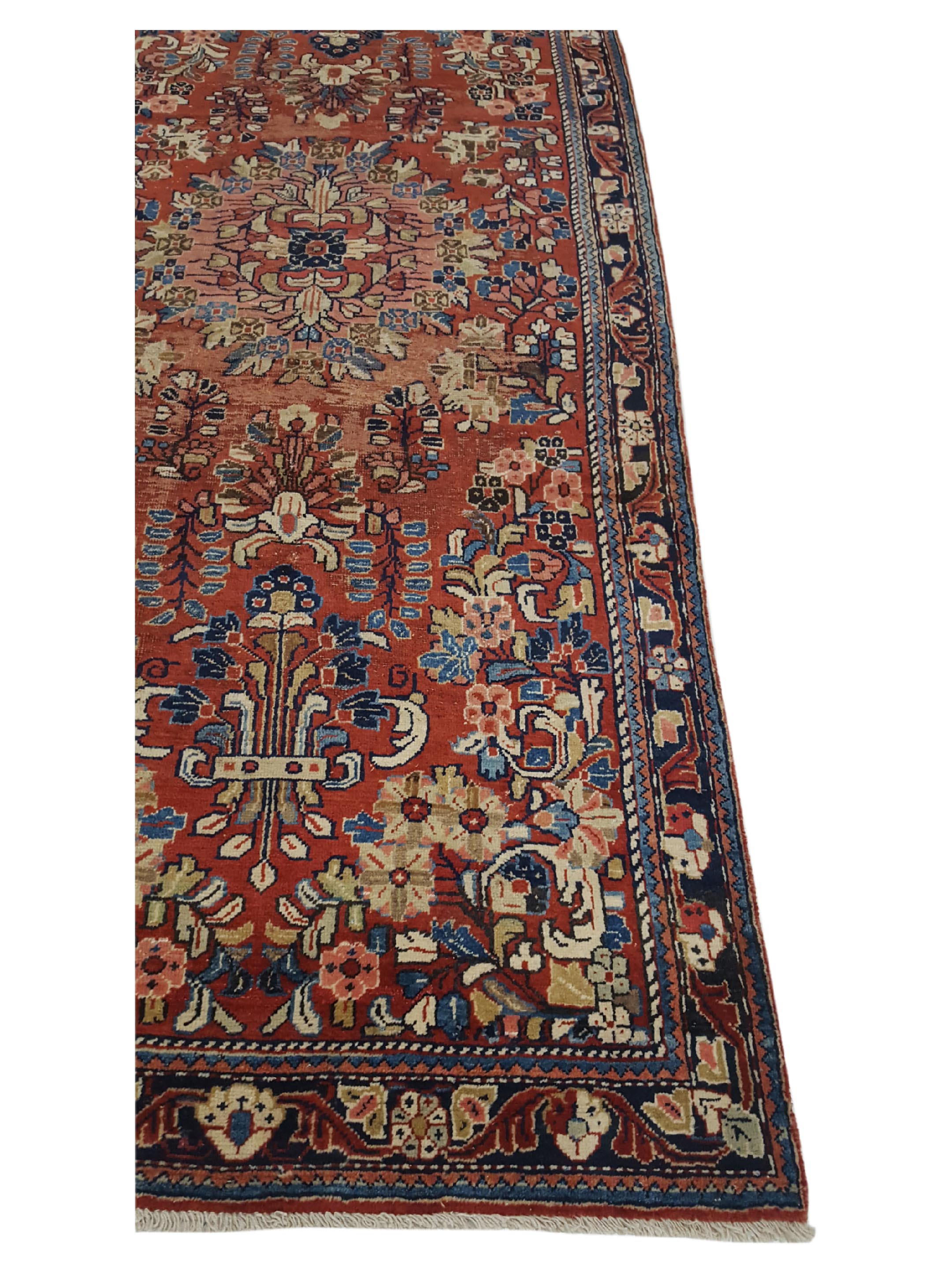 Hamadan Hand Knotted Red 5x10 - Image 4 of 6